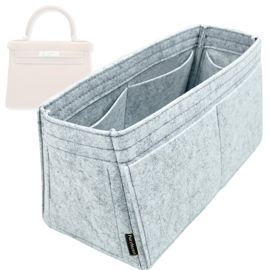 Bag Insert for (Hermes, Kelly 28) Organizer Tote Purse Organiser Liner Shaper [Premium Felt Material]