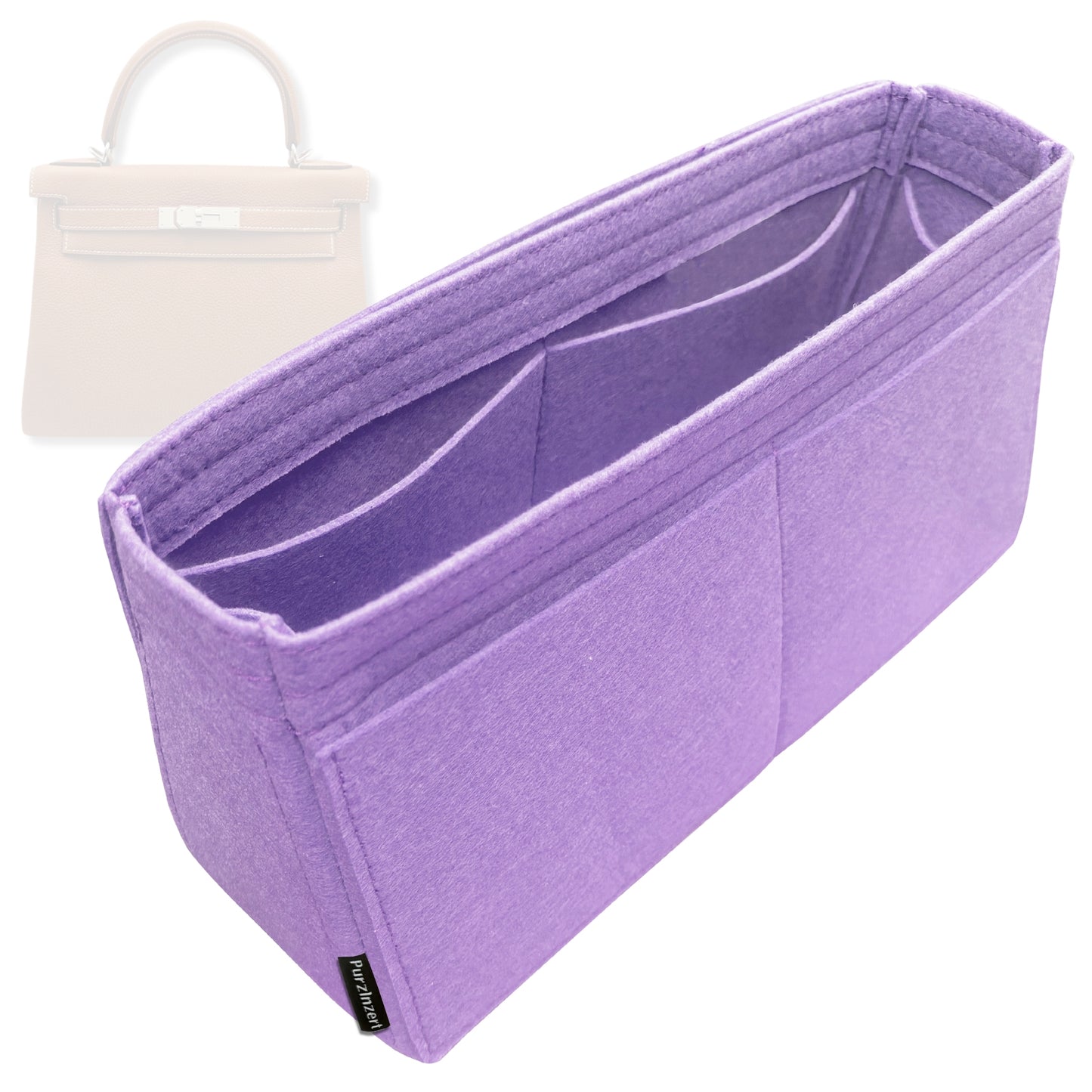 Bag Insert for (Hermes, Kelly 32) Organizer Tote Purse Organiser Liner Shaper [Premium Felt Material]
