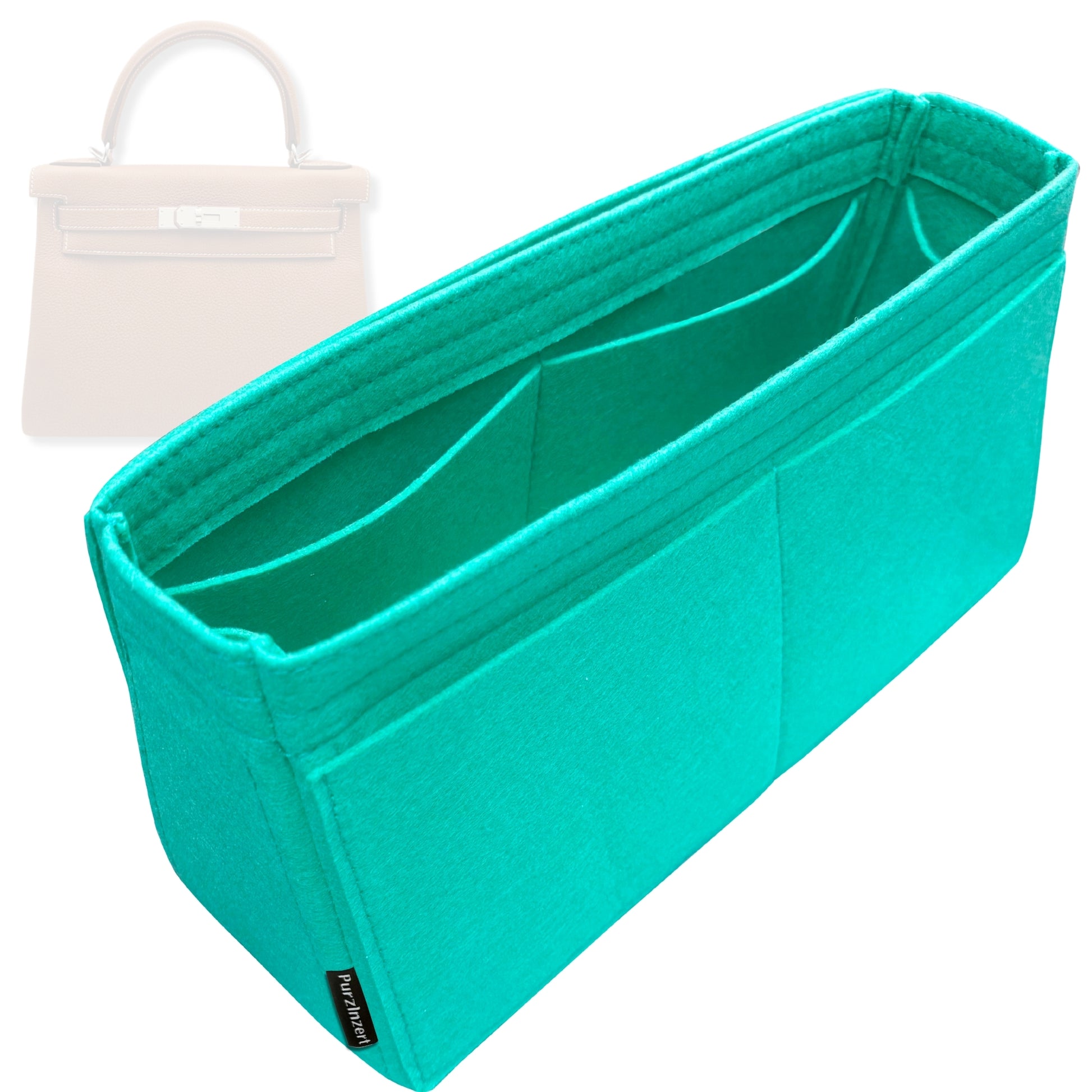 Bag Insert for (Hermes, Kelly 35) Organizer Tote Purse Organiser Liner Shaper [Premium Felt Material]