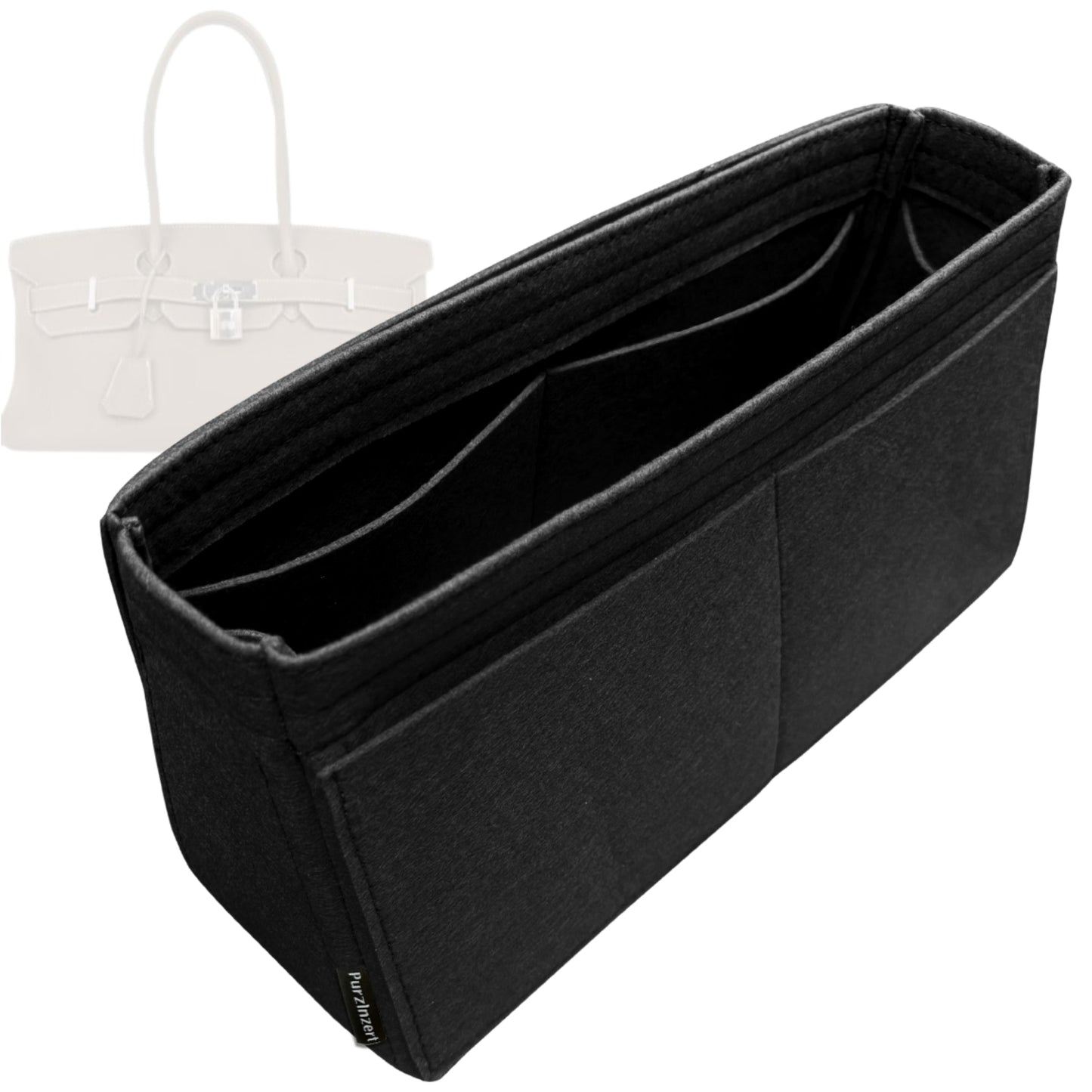Bag Insert for (Hermes, Birkin 42) Organizer Tote Purse Organiser Liner Shaper [Premium Felt Material]