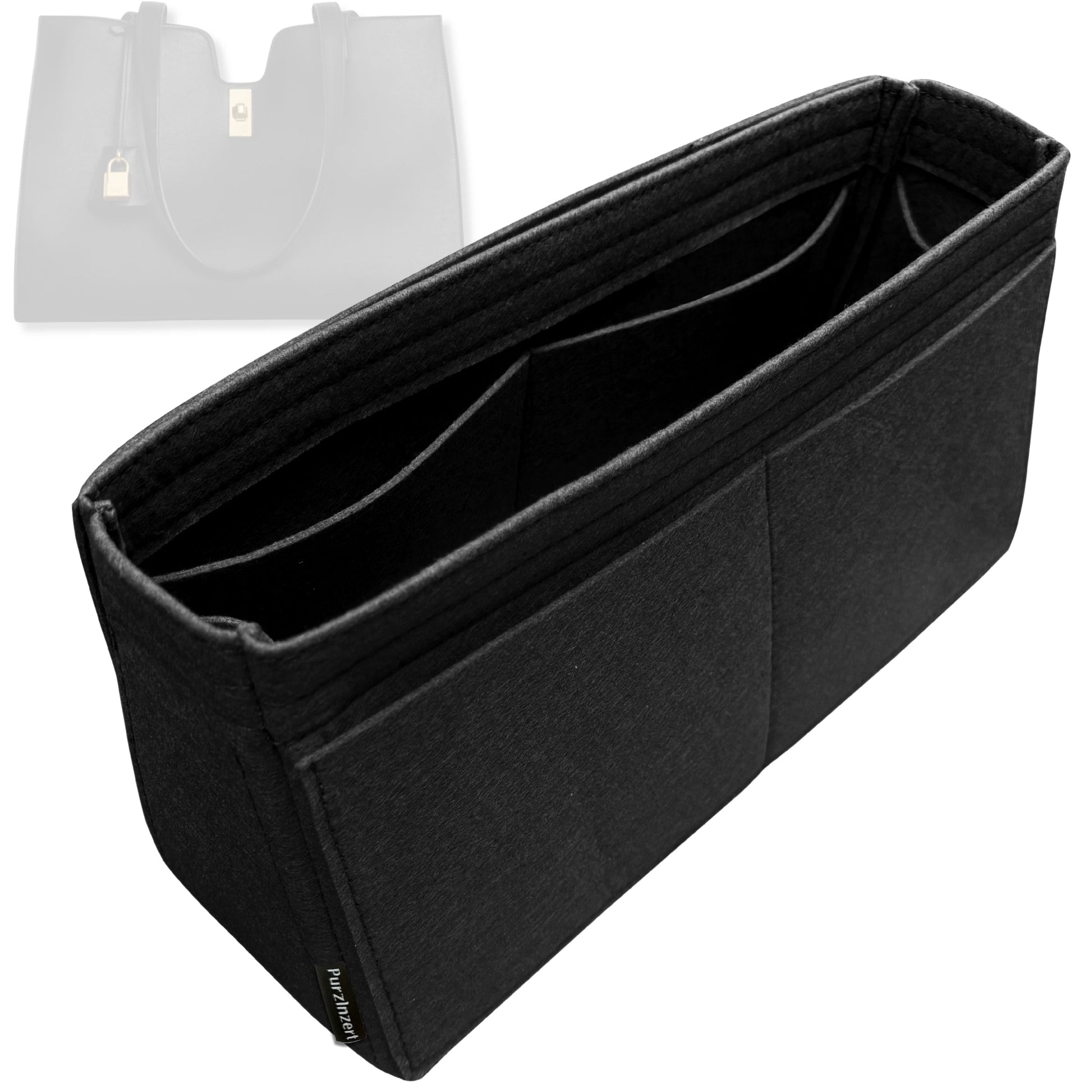 Bag Insert for (Celine, Cabas 16) Organizer Tote Purse Organiser Liner Shaper [Premium Felt Material]