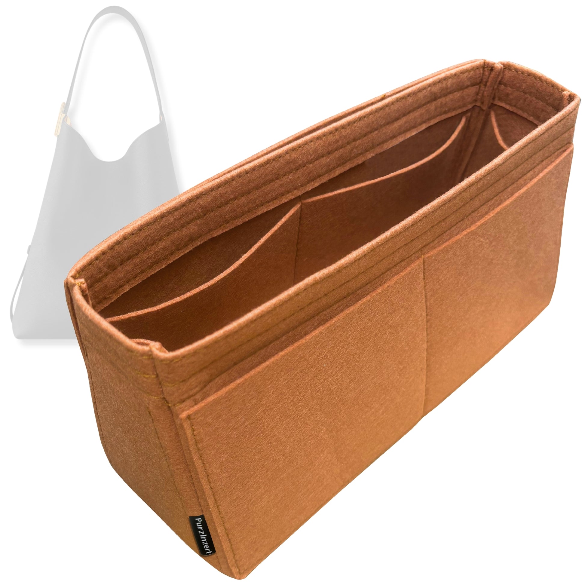 Bag Insert for (LV, Low Key Hobo MM (Medium)) Organizer Tote Purse Organiser Liner Shaper [Premium Felt Material]