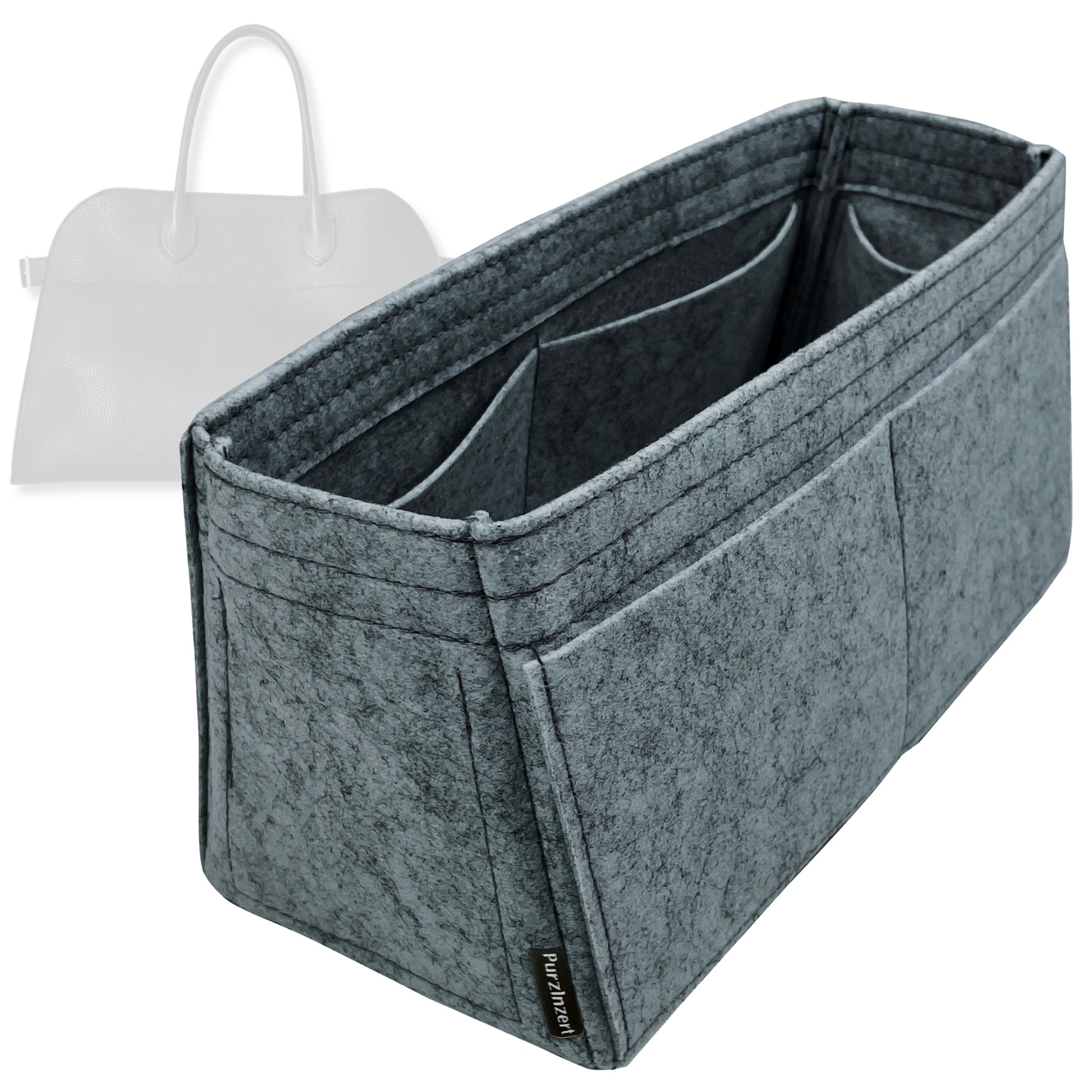 Bag Insert for (The Row, Soft Margaux 15 Bag in Leather) Organizer Tote Purse Organiser Liner Shaper [Premium Felt Material]