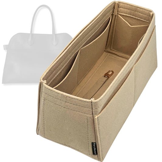 Bag Insert for (The Row, Soft Margaux 17 Bag in Leather) Organizer Tote Purse Organiser Liner Shaper [Premium Felt Material]