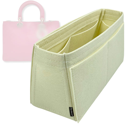 Bag Insert for (Dior, Diorissimo Large Bag) Organizer Tote Purse Organiser Liner Shaper [Premium Felt Material]