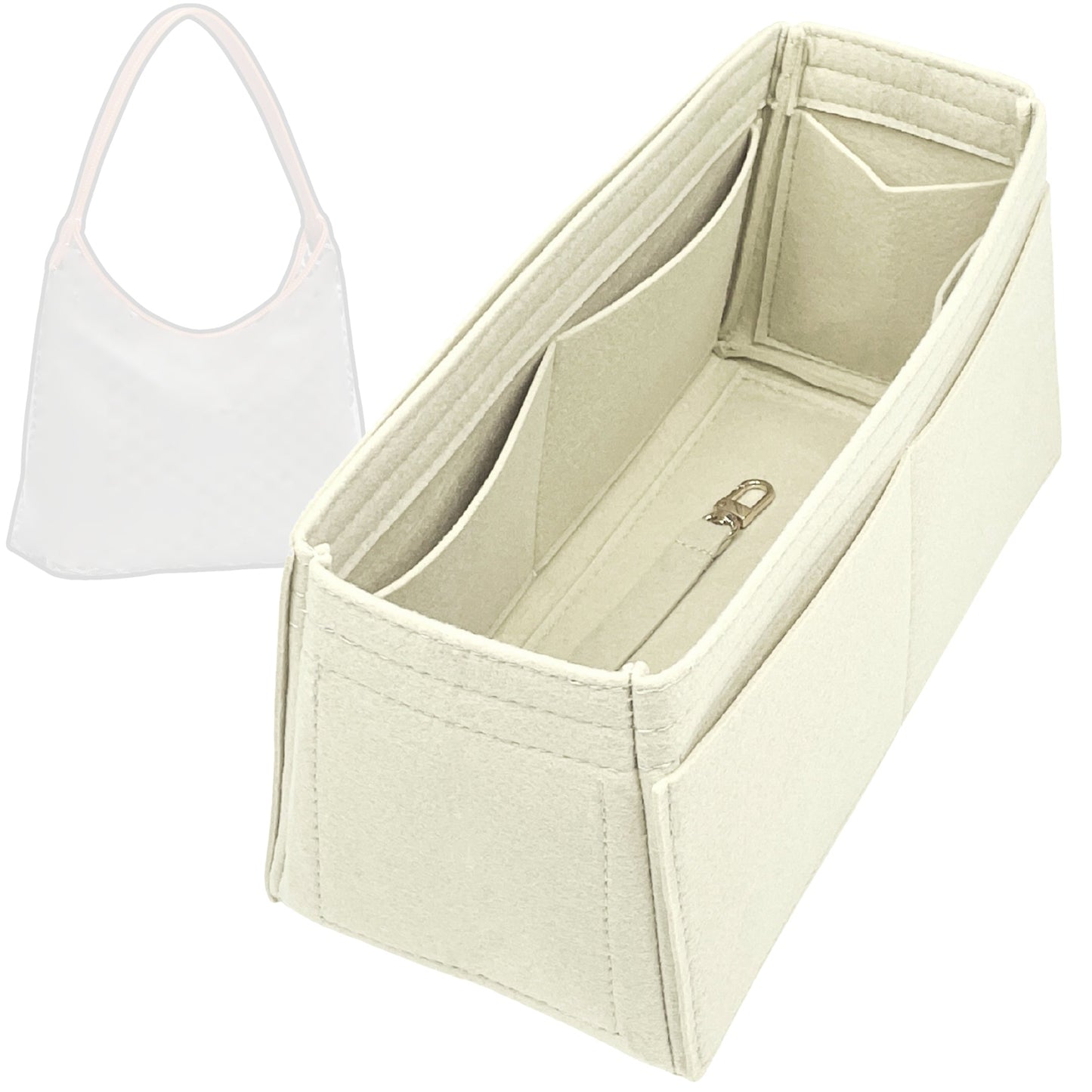 Bag Insert for (Goyard, Boheme Hobo Bag) Organizer Tote Purse Organiser Liner Shaper [Premium Felt Material]