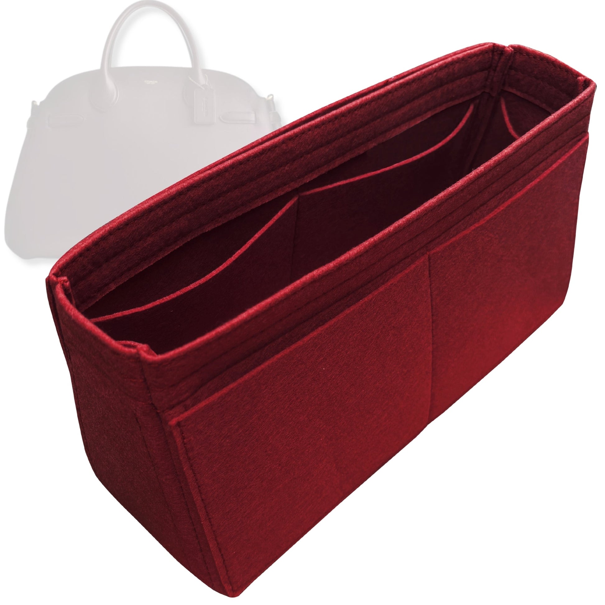 Bag Insert for (Coach, Soft Empire Carryall 40) Organizer Tote Purse Organiser Liner Shaper [Premium Felt Material]