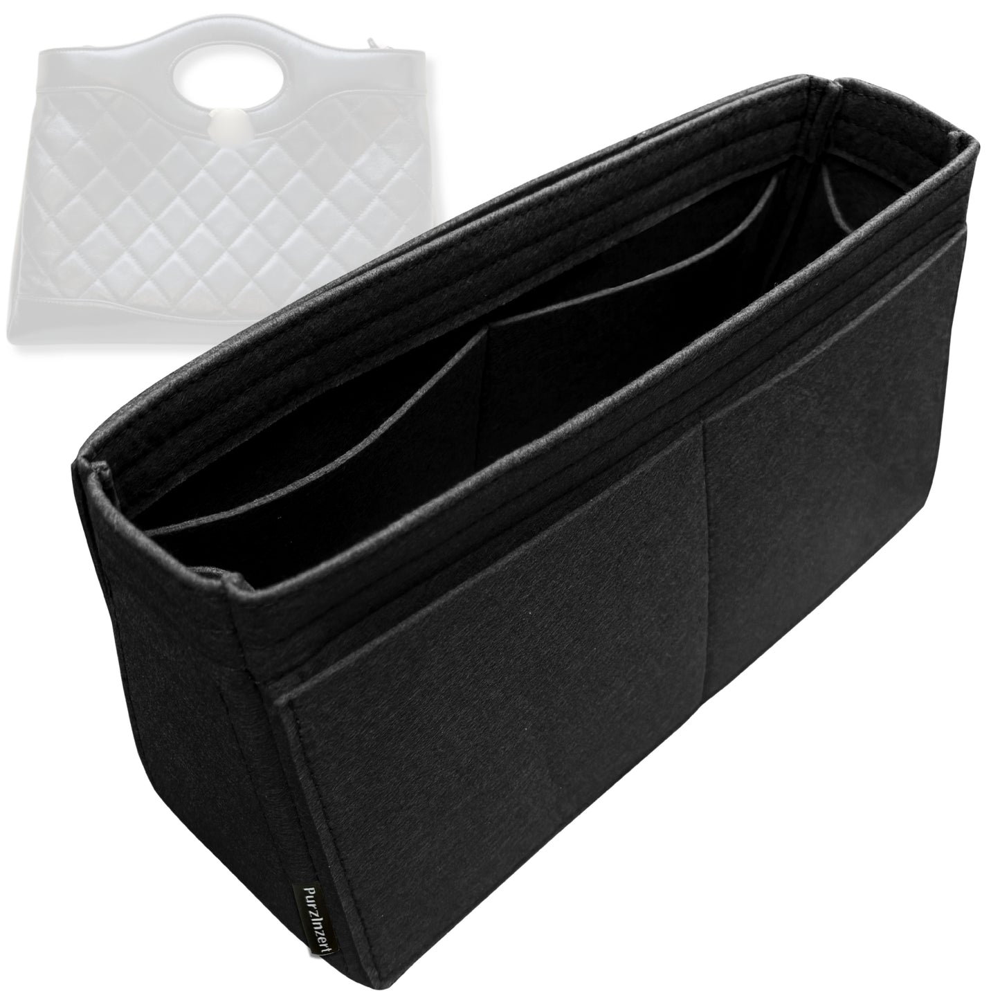 Bag Insert for (Chanel, 31 Medium Shopping Bag) Organizer Tote Purse Organiser Liner Shaper [Premium Felt Material]