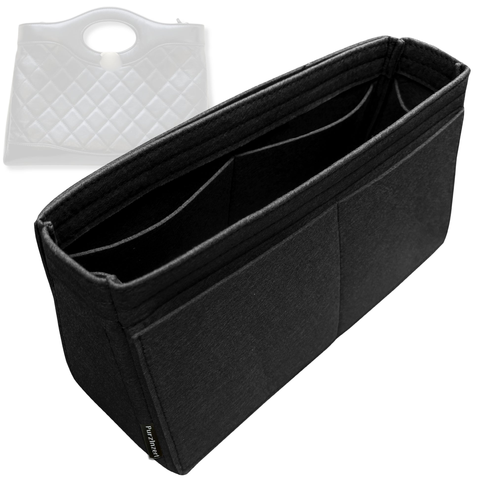 Bag Insert for (Chanel, 31 Medium Shopping Bag) Organizer Tote Purse Organiser Liner Shaper [Premium Felt Material]