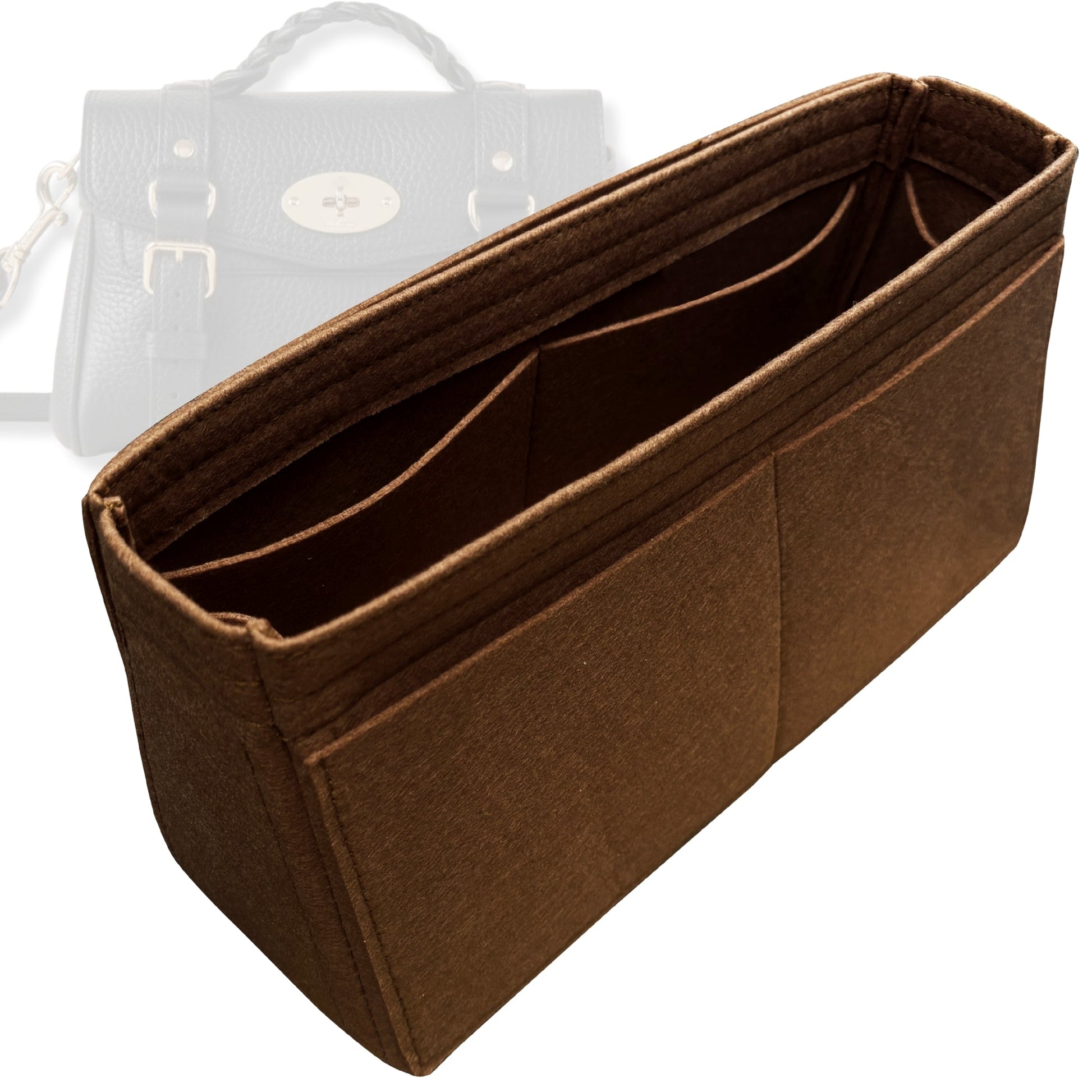 Bag Insert for (Mulberry, Alexa Oversized) Organizer Tote Purse Organiser Liner Shaper [Premium Felt Material]