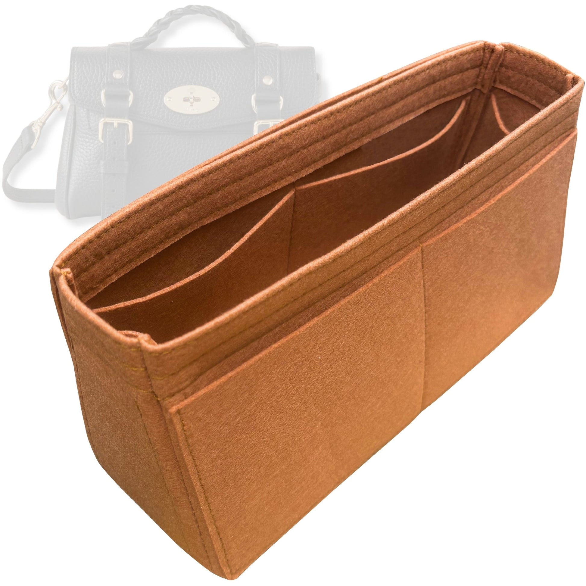 Bag Insert for (Mulberry, Alexa Regular) Organizer Tote Purse Organiser Liner Shaper [Premium Felt Material]