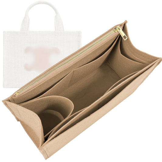 Bag Insert for (Celine, Large Cabas Thais) Organizer Tote Purse Organiser Liner Shaper [Premium Felt Material]