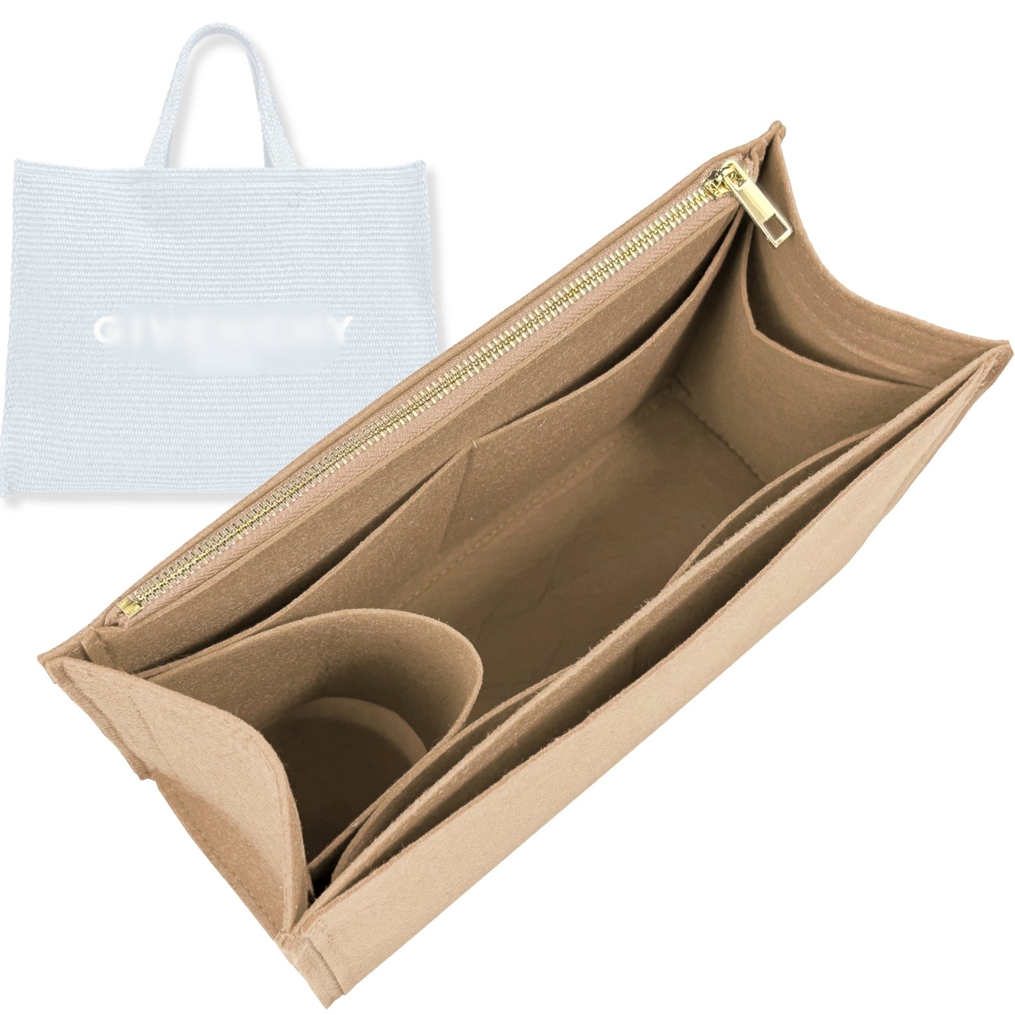 Bag Insert for (Givenchy, Medium G-Tote bag) Organizer Tote Purse Organiser Liner Shaper [Premium Felt Material]