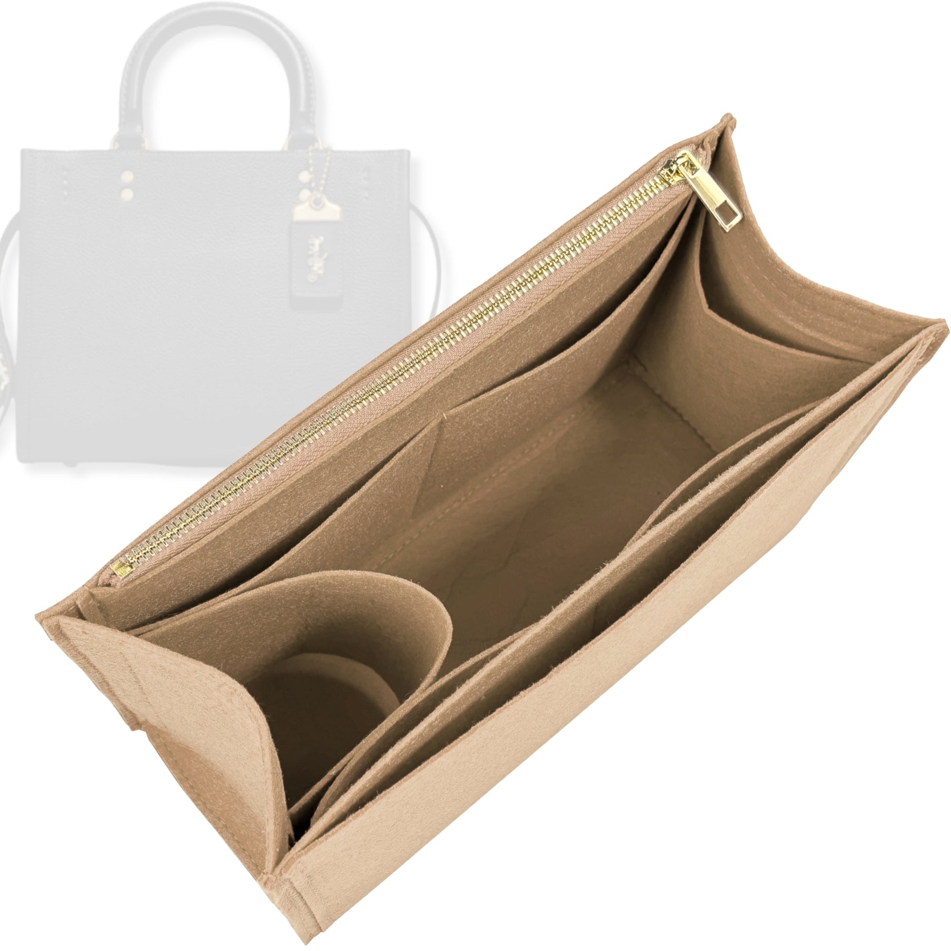 Bag Insert for (Coach, Rogue 30) Organizer Tote Purse Organiser Liner Shaper [Premium Felt Material]