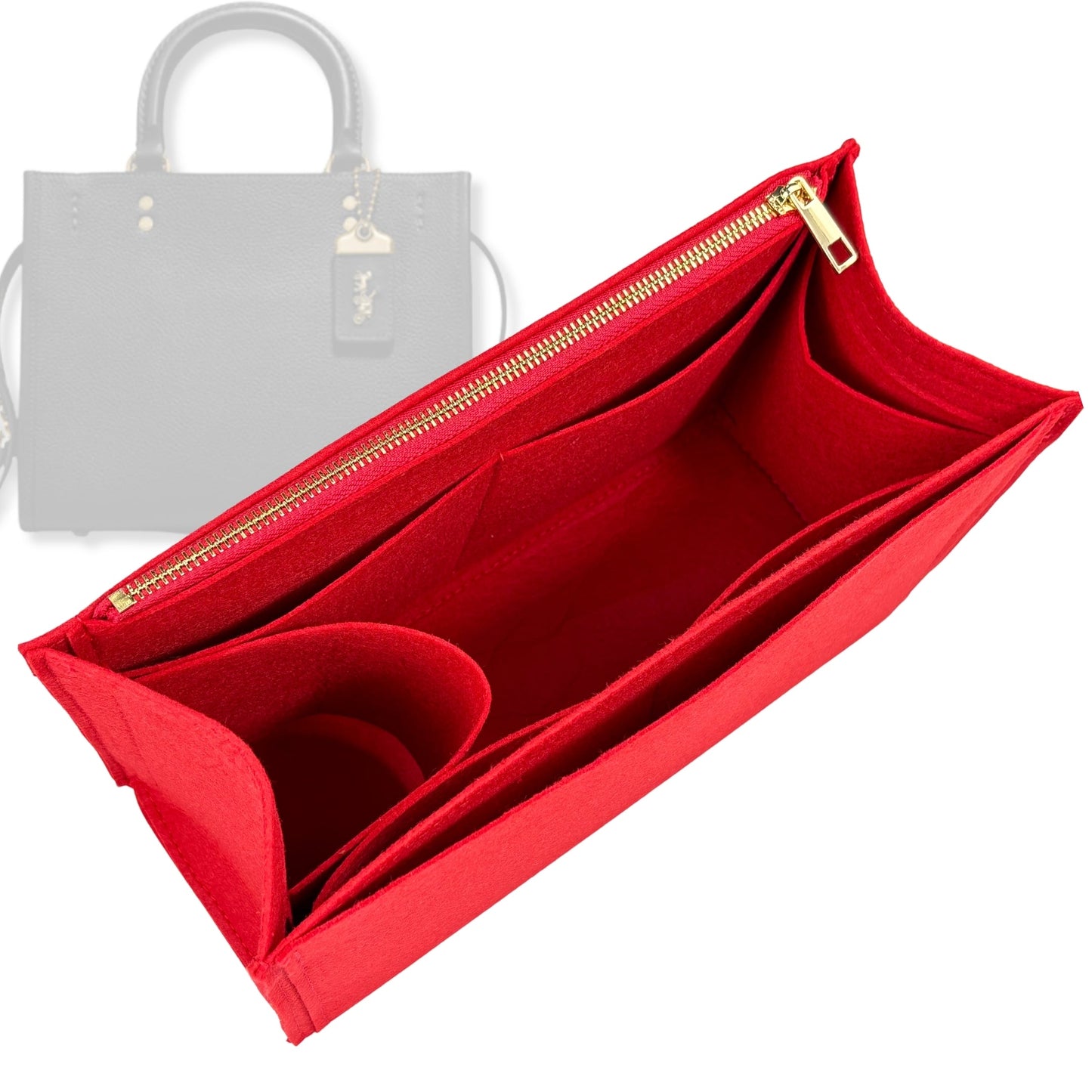 Bag Insert for (Coach, Rogue 39) Organizer Tote Purse Organiser Liner Shaper [Premium Felt Material]