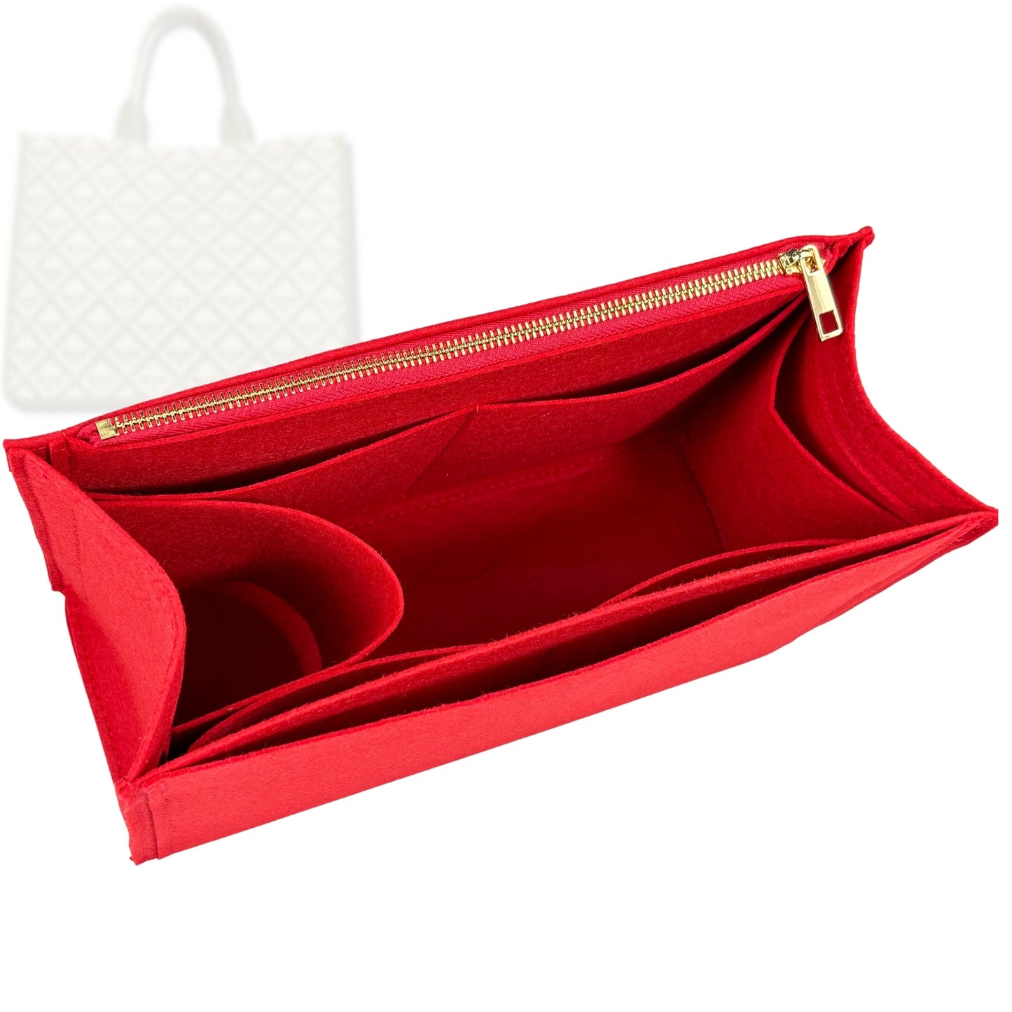 Bag Insert for (Harrods, Medium Geometric Tote Bag) Organizer Tote Purse Organiser Liner Shaper [Premium Felt Material]