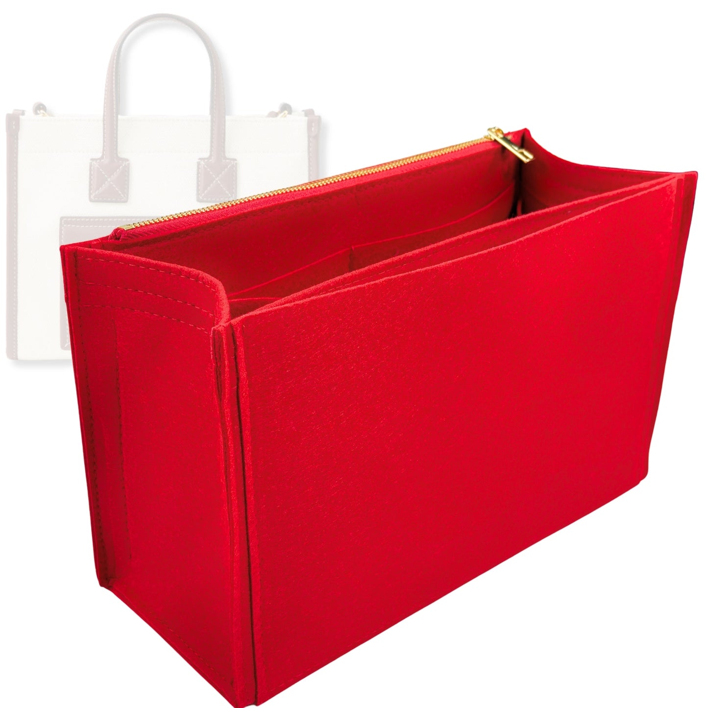 Bag Insert for (Burberry, Medium Freya Tote) Organizer Tote Purse Organiser Liner Shaper [Premium Felt Material]