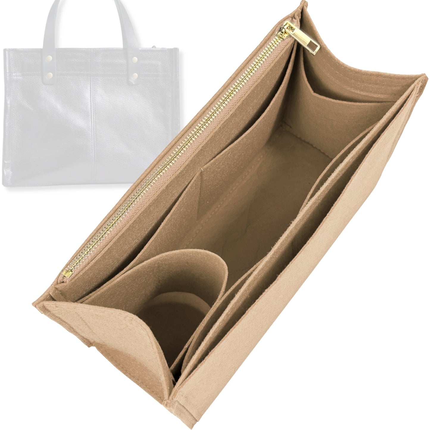 Bag Insert for (Parker Thatch, Medium Mimi) Organizer Tote Purse Organiser Liner Shaper [Premium Felt Material]
