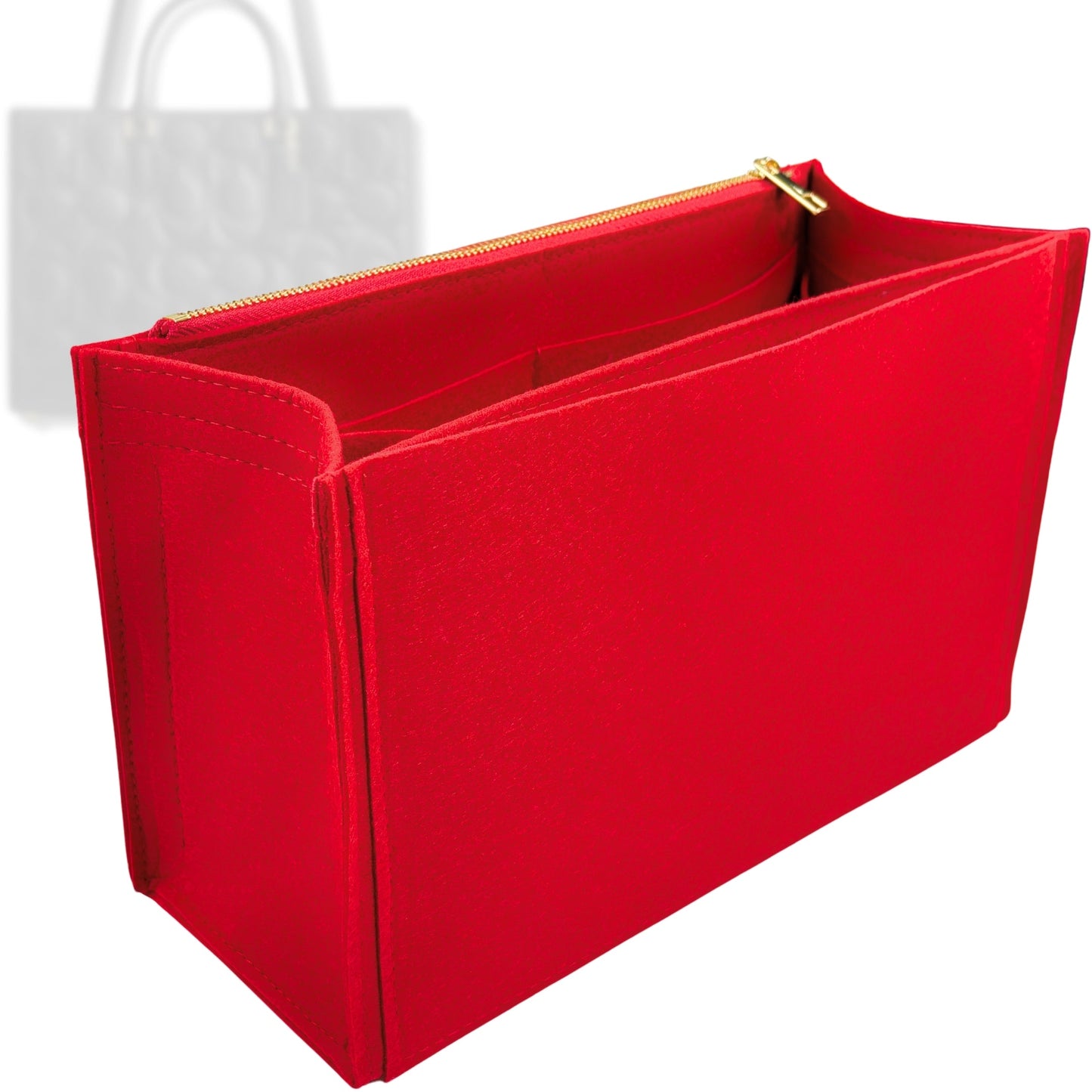 Bag Insert for (Coach, Maggie Small Tote Bag) Organizer Tote Purse Organiser Liner Shaper [Premium Felt Material]