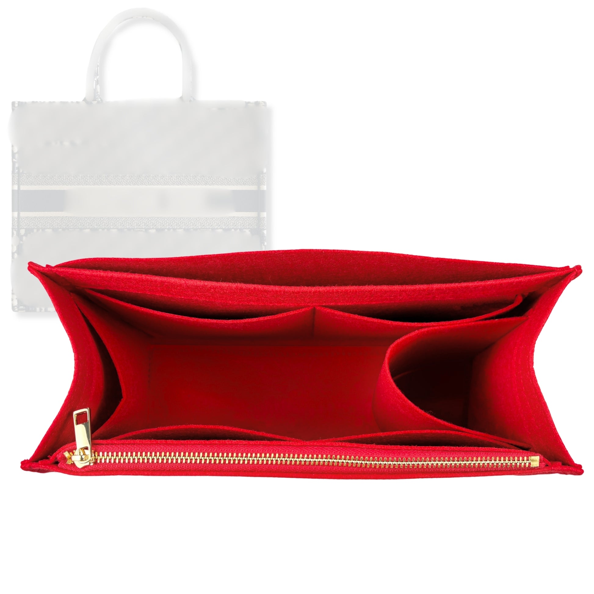 Bag Insert for (Dior, Book Tote Large) Organizer Tote Purse Organiser Liner Shaper [Premium Felt Material]