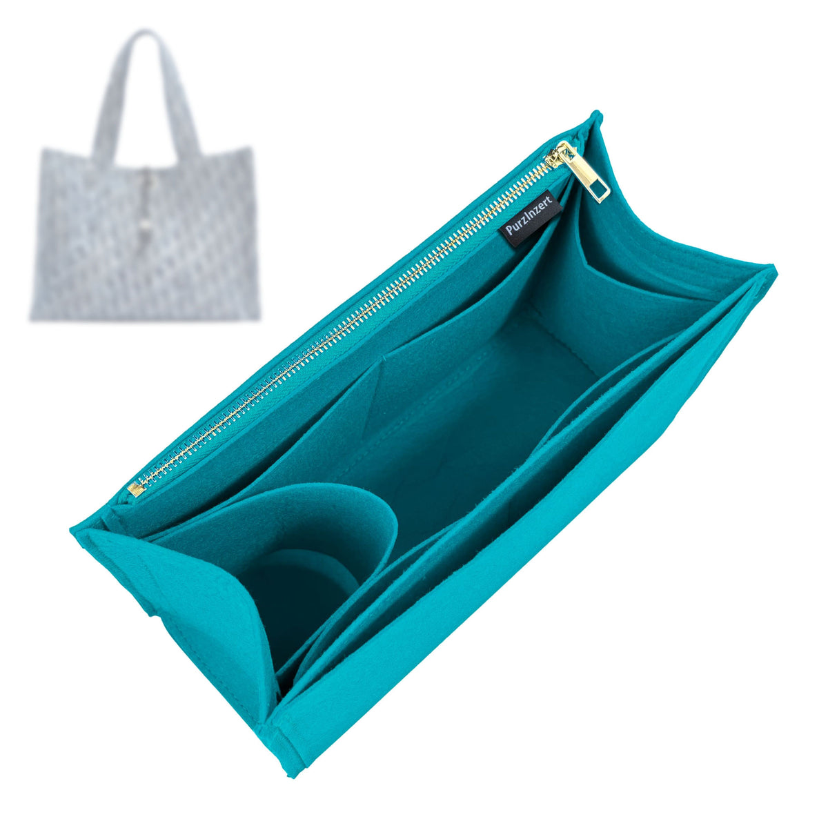 Bag Insert for (Dior, Dio*iviera Medium Spongy Book Tote) Organizer Tote Purse Organiser Liner Shaper [Premium Felt Material]