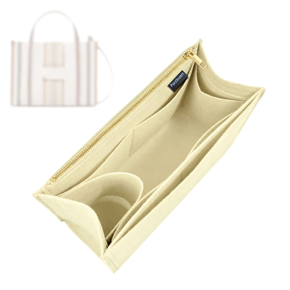 Bag Insert for (Chloe, Small Woody Loop Tote Bag) Organizer Tote Purse Organiser Liner Shaper [Premium Felt Material]