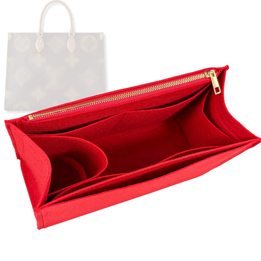 Bag Insert for (LV, OnTheGo PM (Small)) Organizer Tote Purse Organiser Liner Shaper [Premium Felt Material]