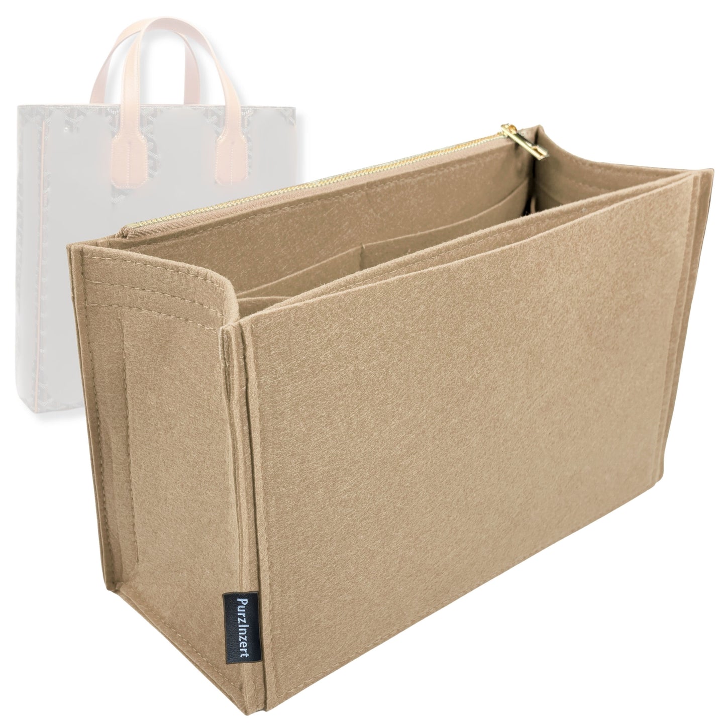 Bag Insert for (Goyard, Voltaire) Organizer Tote Purse Organiser Liner Shaper [Premium Felt Material]