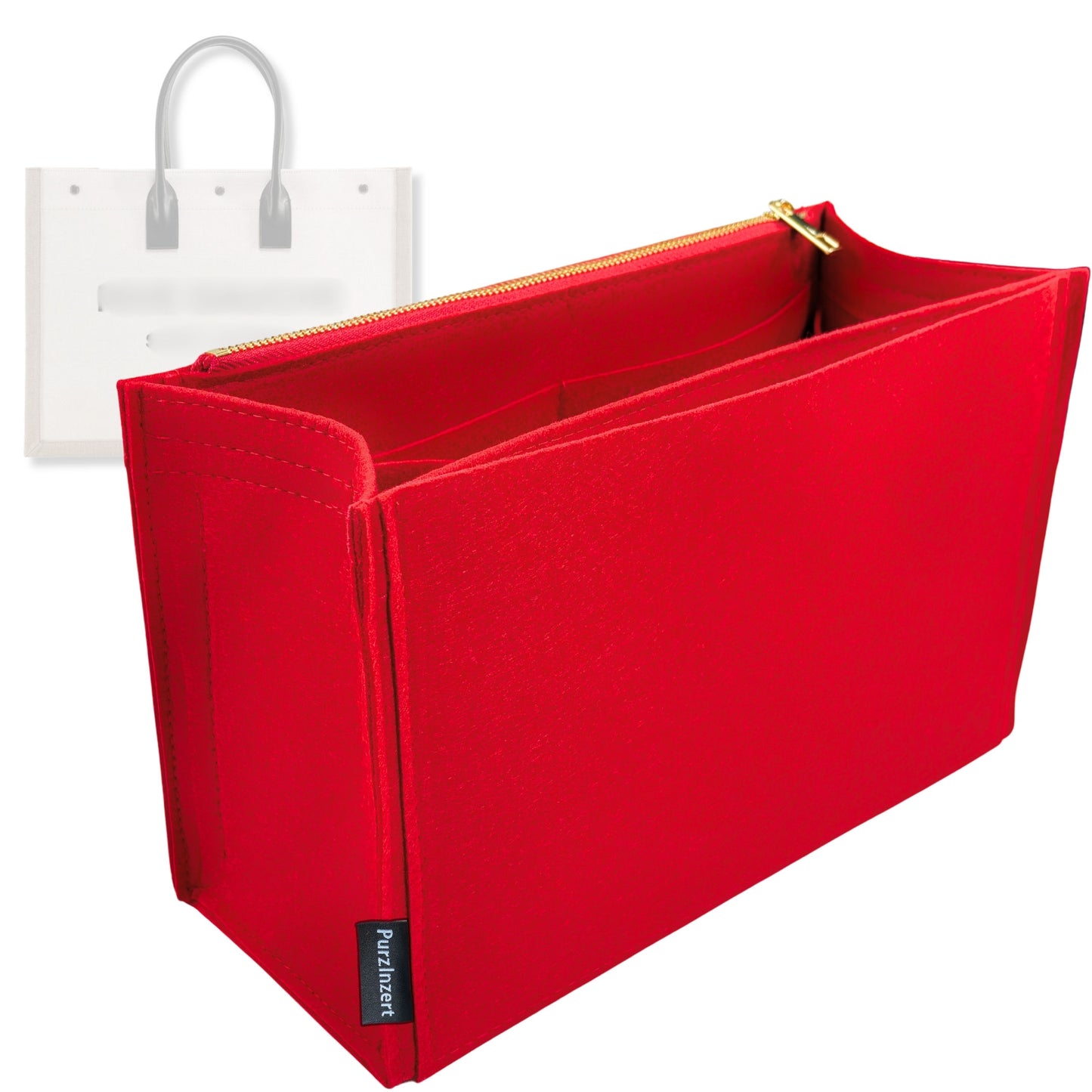Bag Insert for (Saint Laurent (YSL), Rive Gauche Small) Organizer Tote Purse Organiser Liner Shaper [Premium Felt Material]