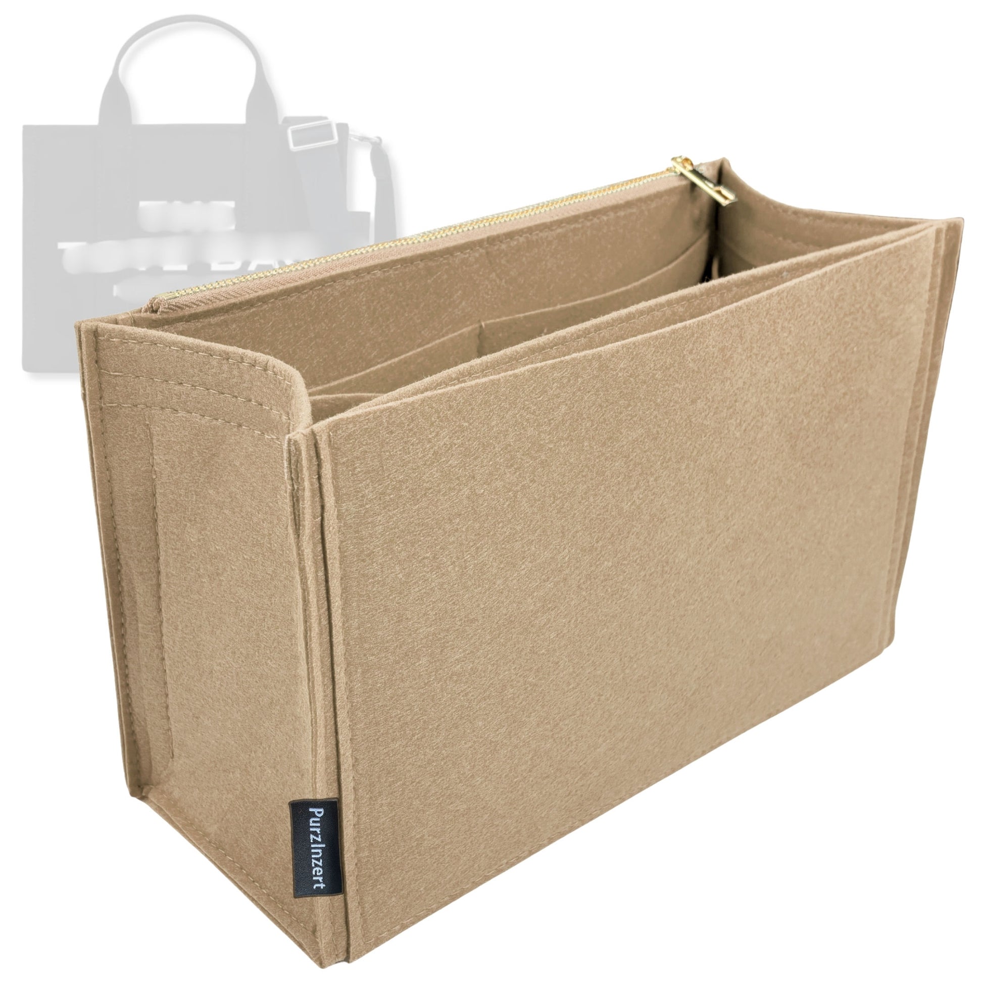 Bag Insert for (Marc Jacobs, Small Tote) Organizer Tote Purse Organiser Liner Shaper [Premium Felt Material]