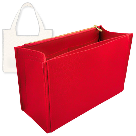 Bag Insert for (Loewe, Medium Font Tote in raffia) Organizer Tote Purse Organiser Liner Shaper [Premium Felt Material]