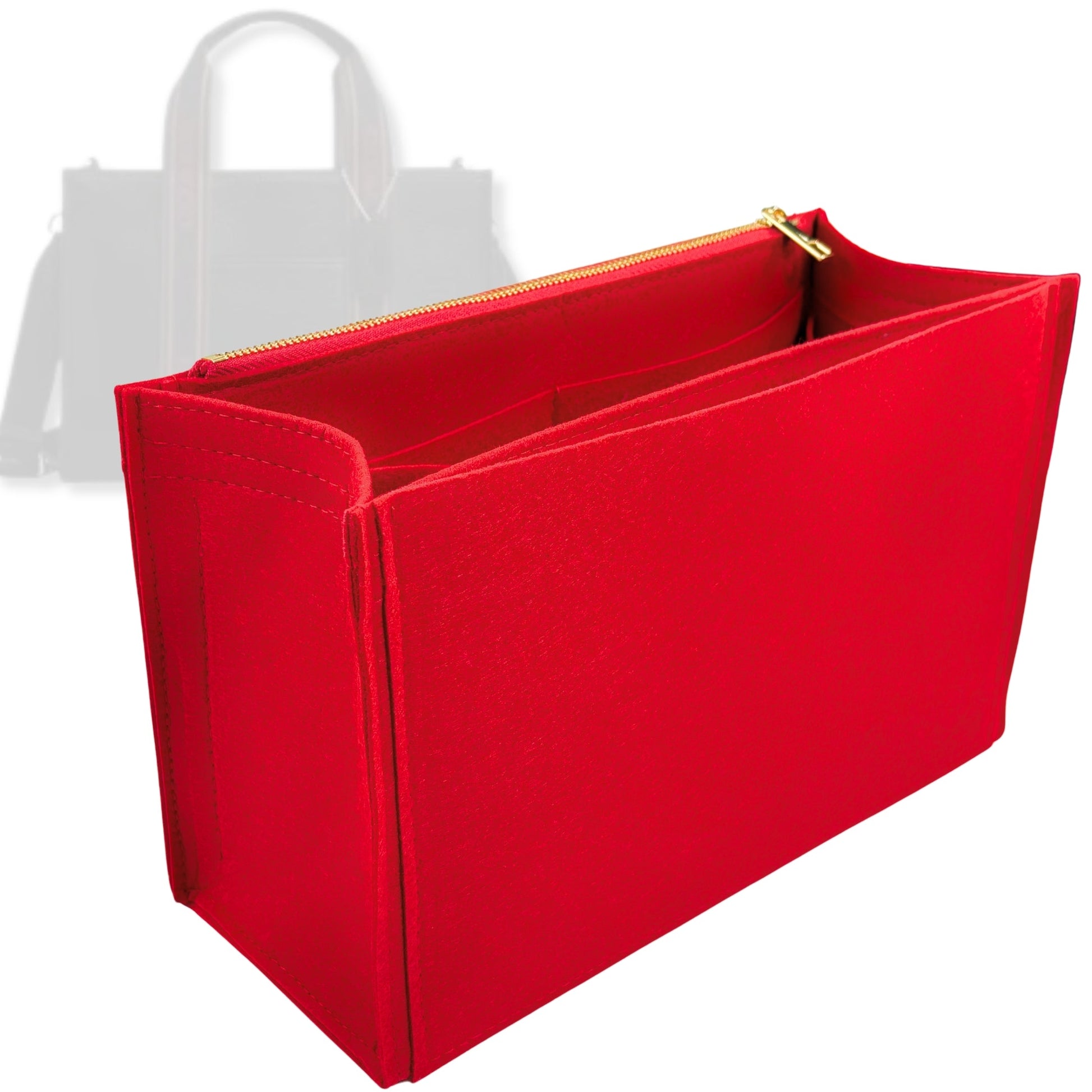 Bag Insert for (Coach, Smith Tote Bag 35) Organizer Tote Purse Organiser Liner Shaper [Premium Felt Material]