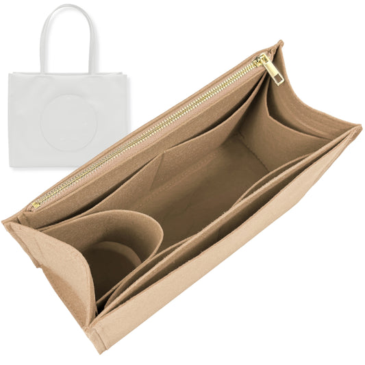 Bag Insert for (Tory Burch, Ella Small Tote) Organizer Tote Purse Organiser Liner Shaper [Premium Felt Material]