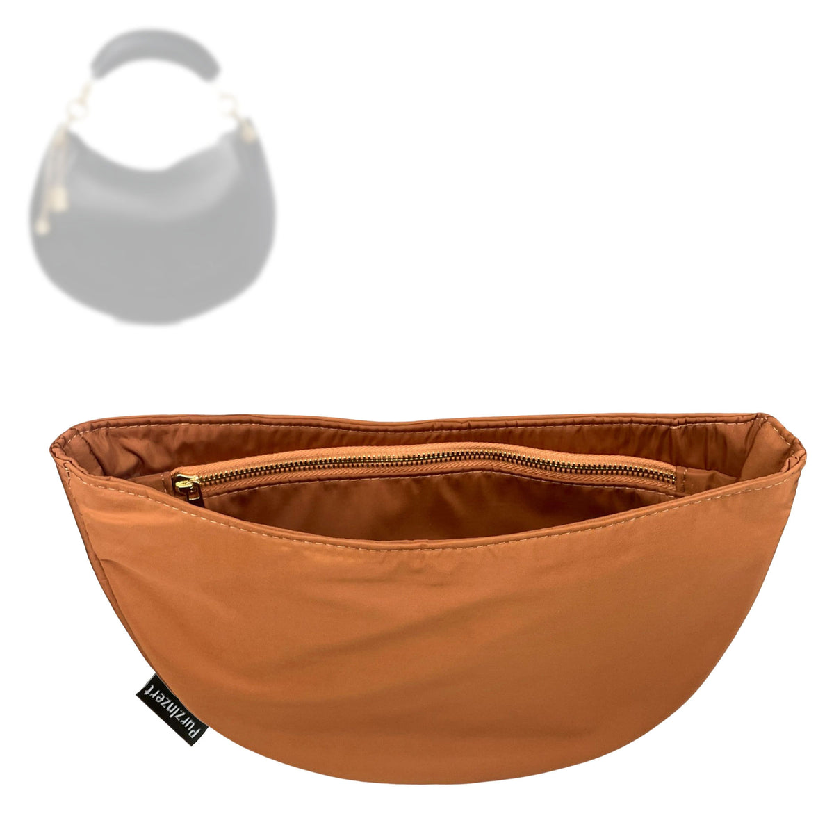 Bag Insert for (Chloe, Small Chloé Banana Zipped Hobo) Organizer Tote Purse Organiser Liner Shaper [Premium Nylon Material]