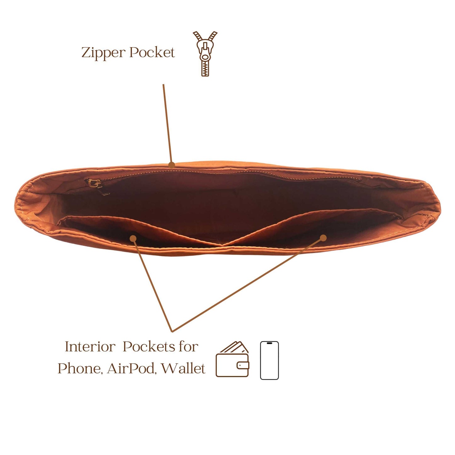 Bag Insert for (LV, Looping Bag - M12939) Organizer of Nylon Fabric