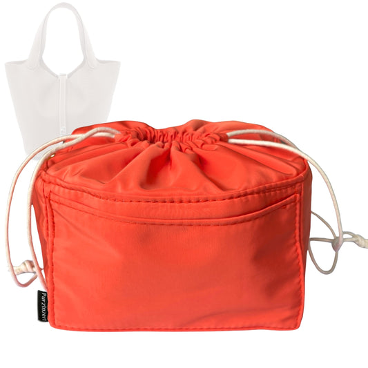 Bag Insert for (Hermes, Picotin 22 (MM)) Organizer Tote Purse Organiser Liner Shaper [Premium Nylon Material]