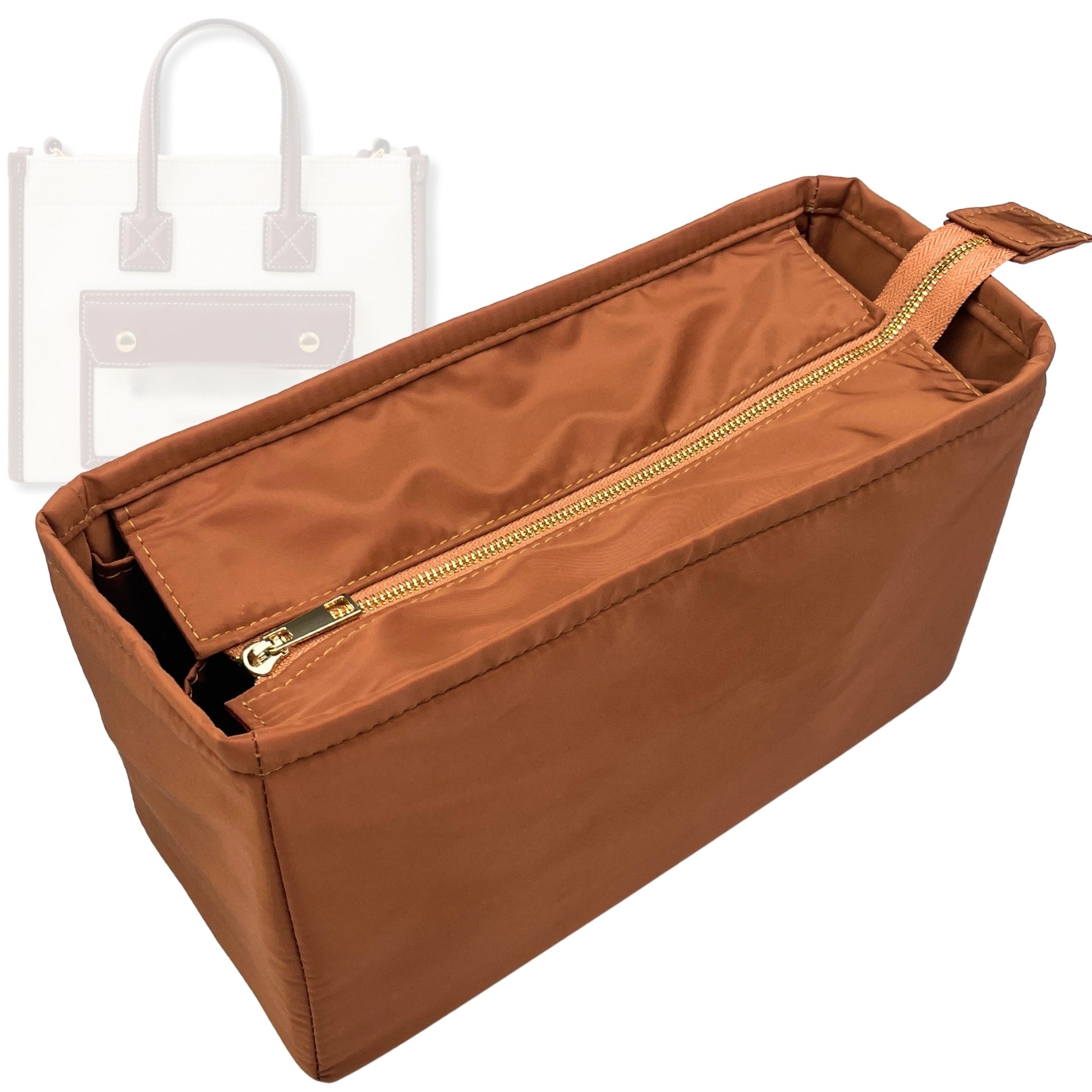 Bag Insert for (Burberry, Small Freya Tote) Organizer Tote Purse Organiser Liner Shaper [Premium Nylon Material]