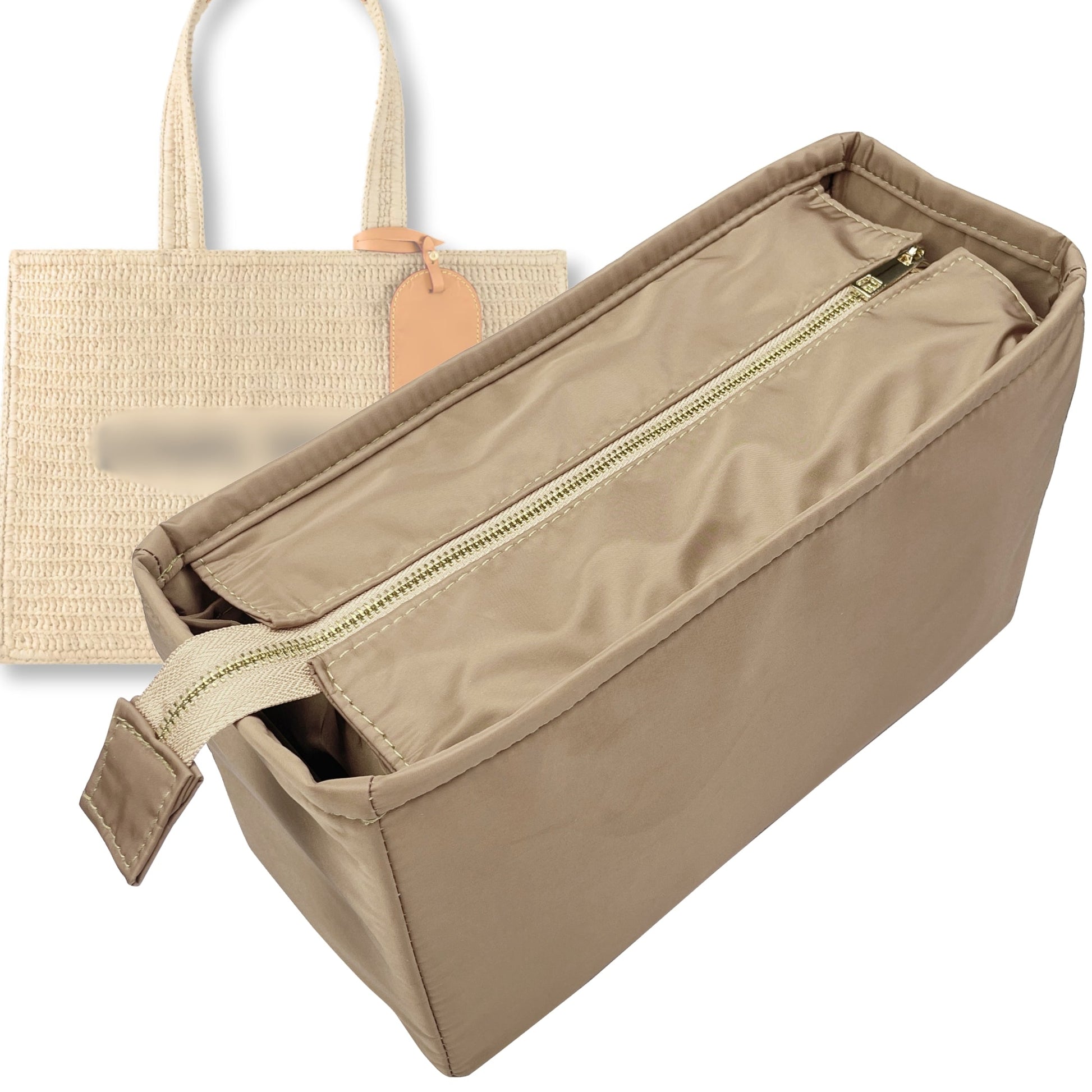 Bag Insert for (LV, Summer Shopper Tote MM) Organizer Tote Purse Organiser Liner Shaper [Premium Nylon Material]