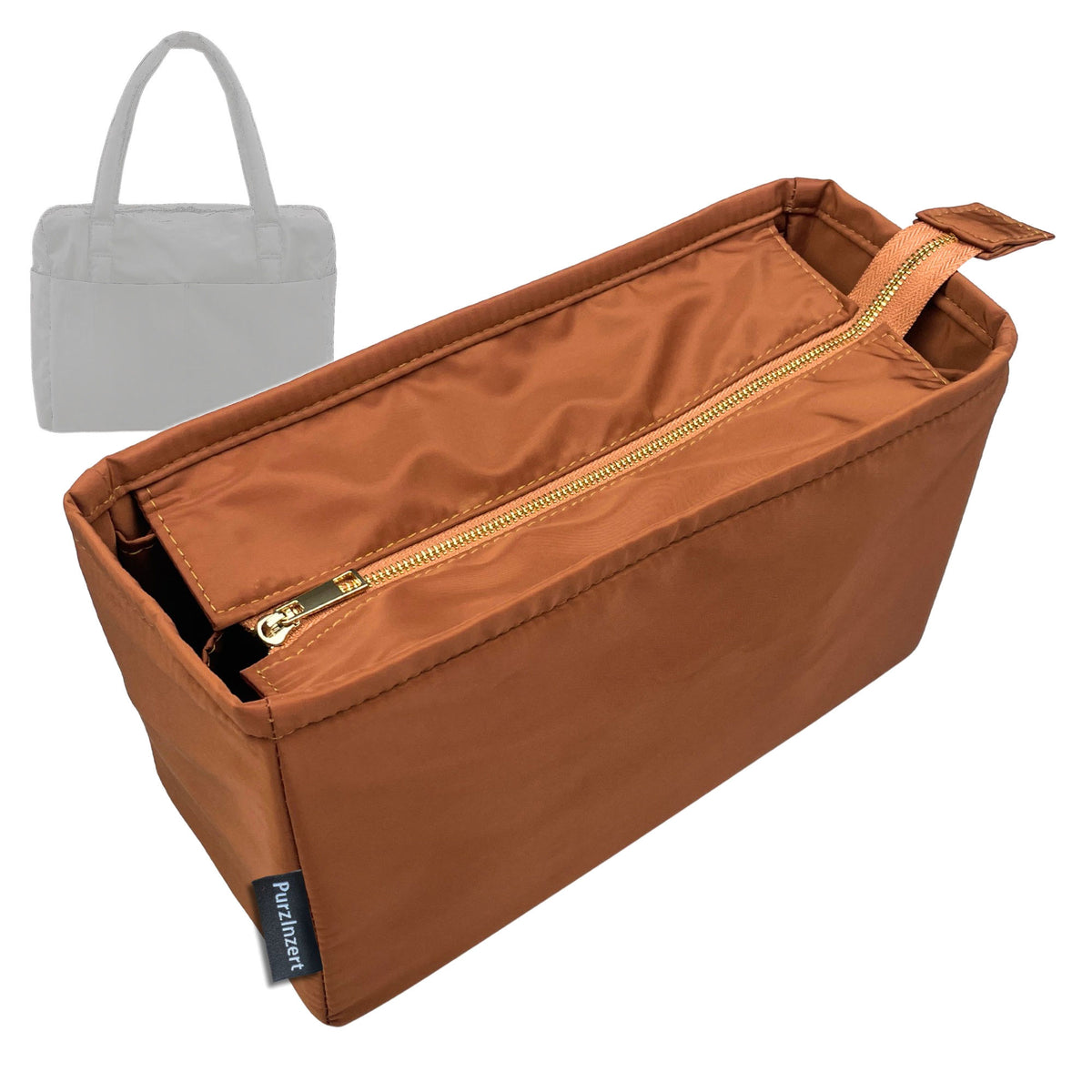 Bag Insert for (Baggu, Large Cloud Carry-On) Organizer Tote Purse Organiser Liner Shaper [Premium Nylon Material]