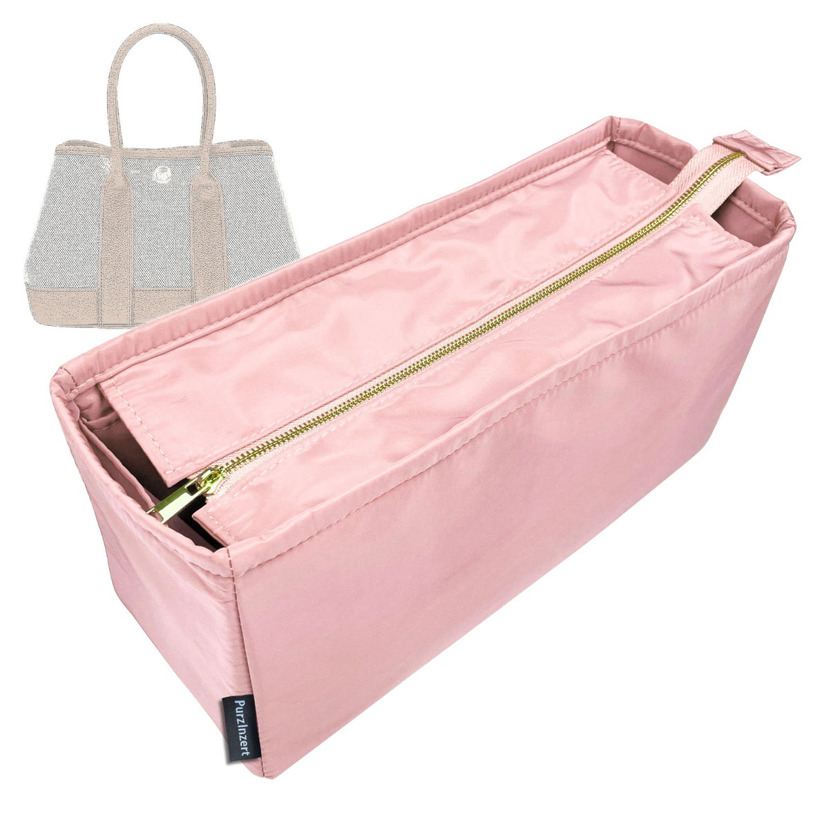 Bag Insert for (Hermes, Garden Party 23) Organizer Tote Purse Organiser Liner Shaper [Premium Nylon Material]