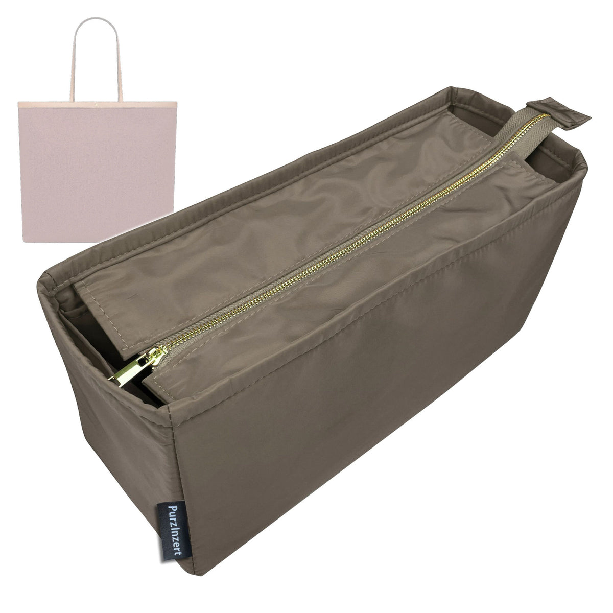 Bag Insert for (Celine, Large FLAT SHOPPER IN Triomphe Canvas) Organizer Tote Purse Organiser Liner Shaper [Premium Nylon Material]