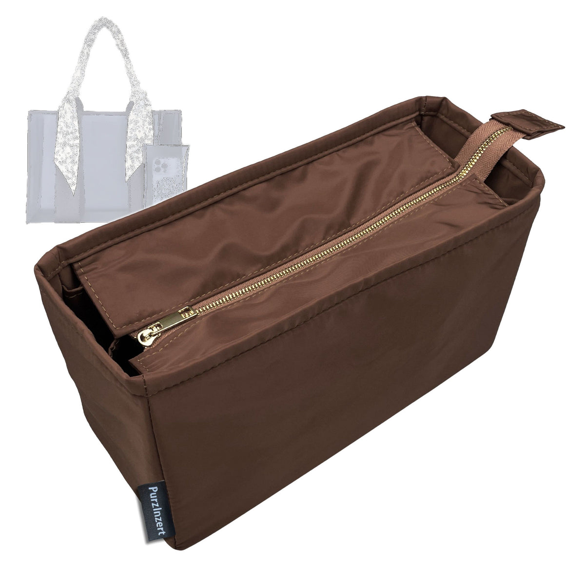 Bag Insert for (Case Mate, Jelly Tote Bag) Organizer Tote Purse Organiser Liner Shaper [Premium Nylon Material]