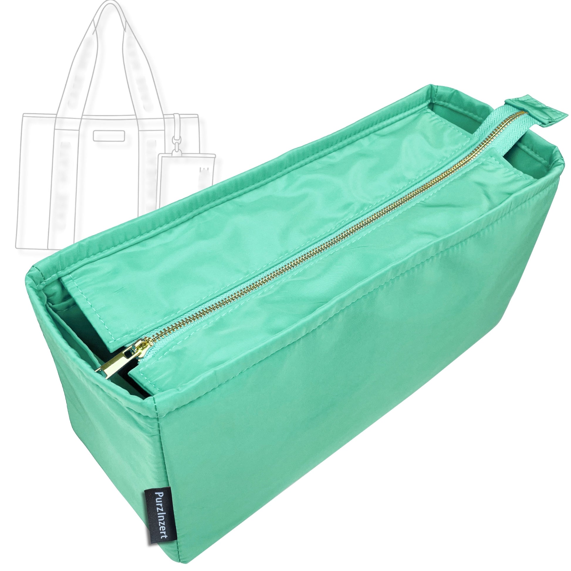 Bag Insert for (Case Mate, Jelly Tote Bag) Organizer Tote Purse Organiser Liner Shaper [Premium Nylon Material]