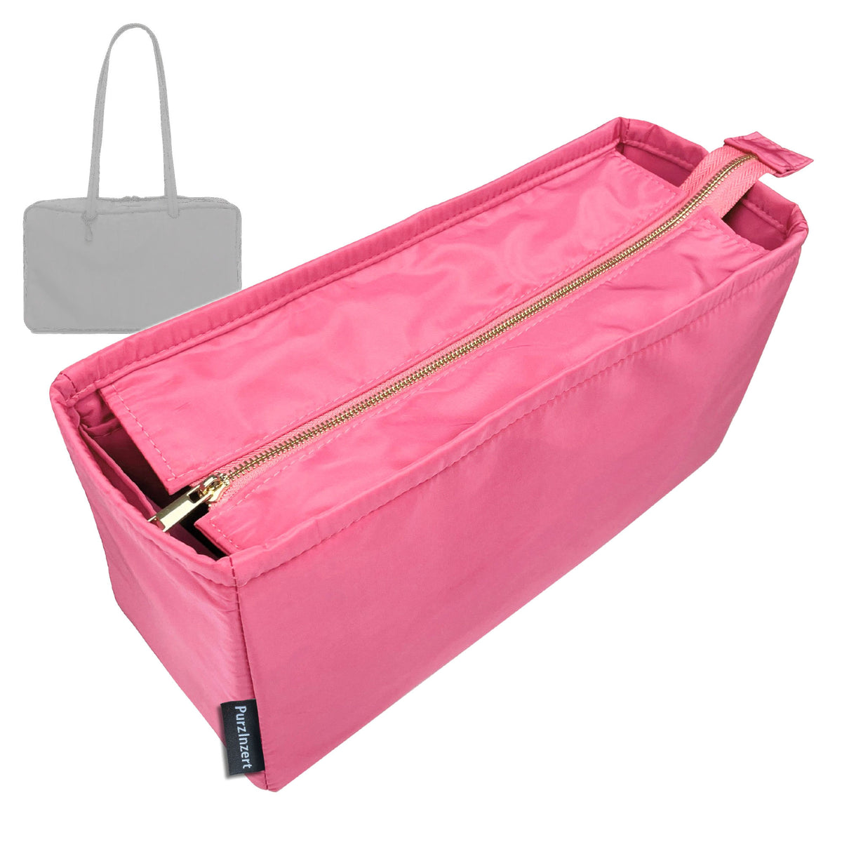 Bag Insert for (Baggu, Medium Nylon Bowler Bag 37cm) Organizer Tote Purse Organiser Liner Shaper [Premium Nylon Material]