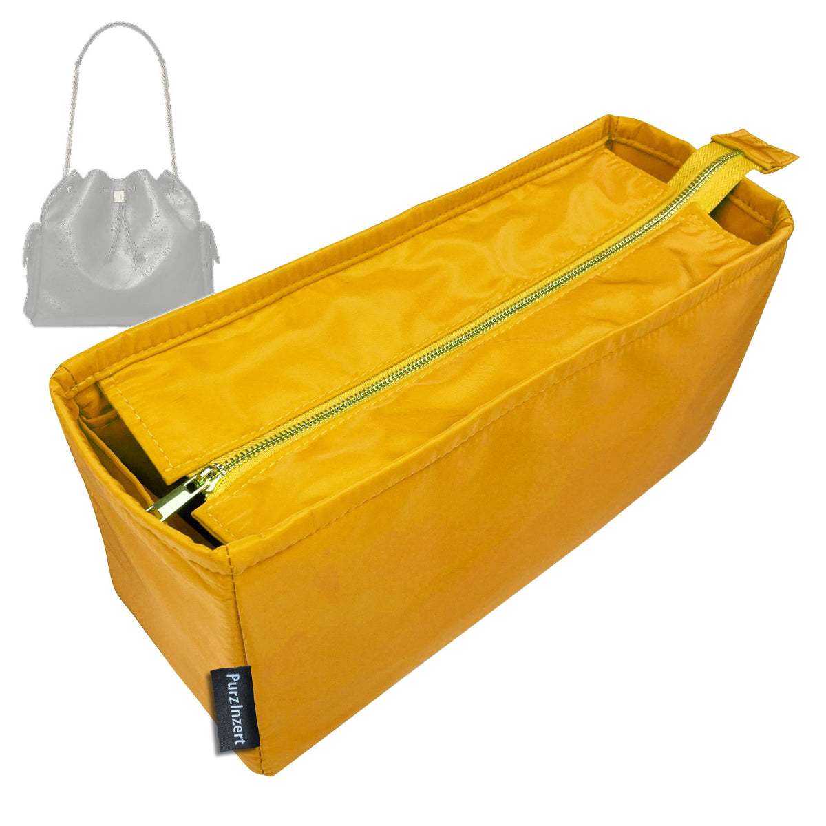 Bag Insert for (Tory Burch, Large Charlie Drawstring Shoulder Bag) Organizer Tote Purse Organiser Liner Shaper [Premium Nylon Material]