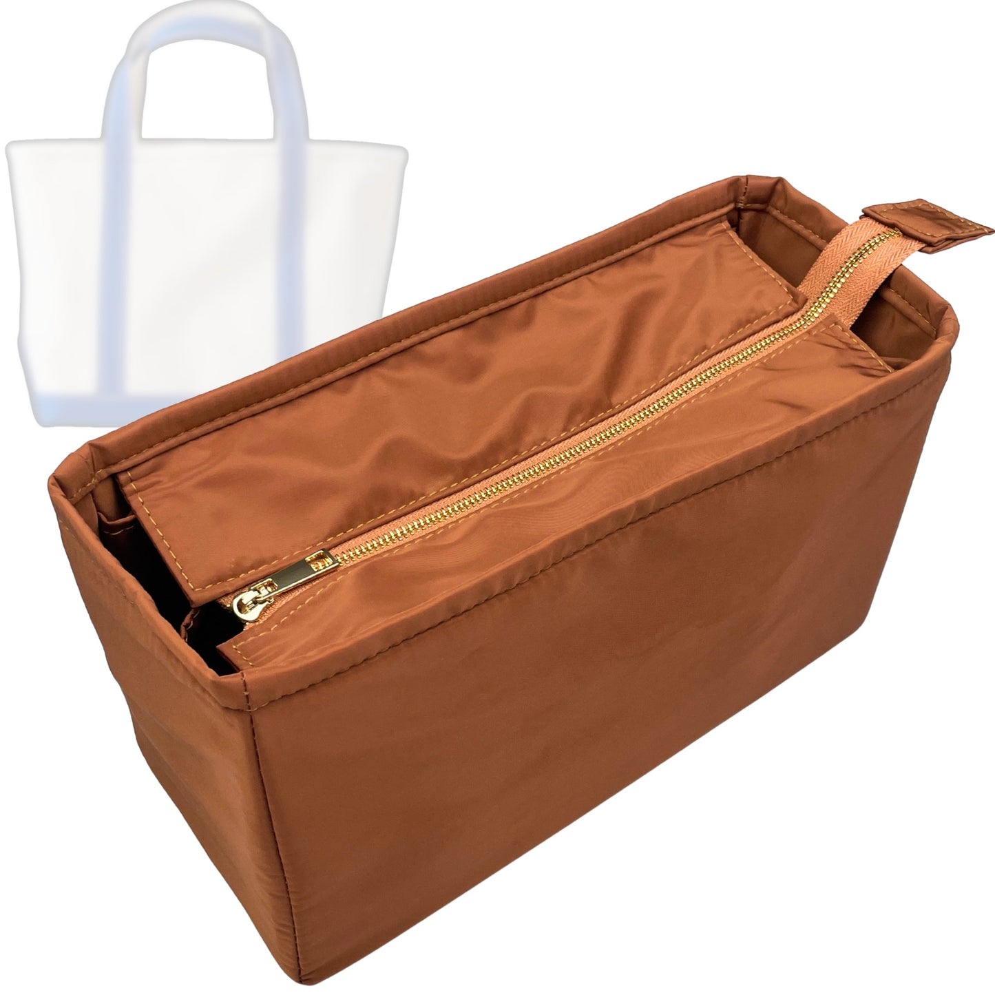 Bag Insert for (L.L.Bean, Boat and Tote - Large) Organizer Tote Purse Organiser Liner Shaper [Premium Nylon Material]