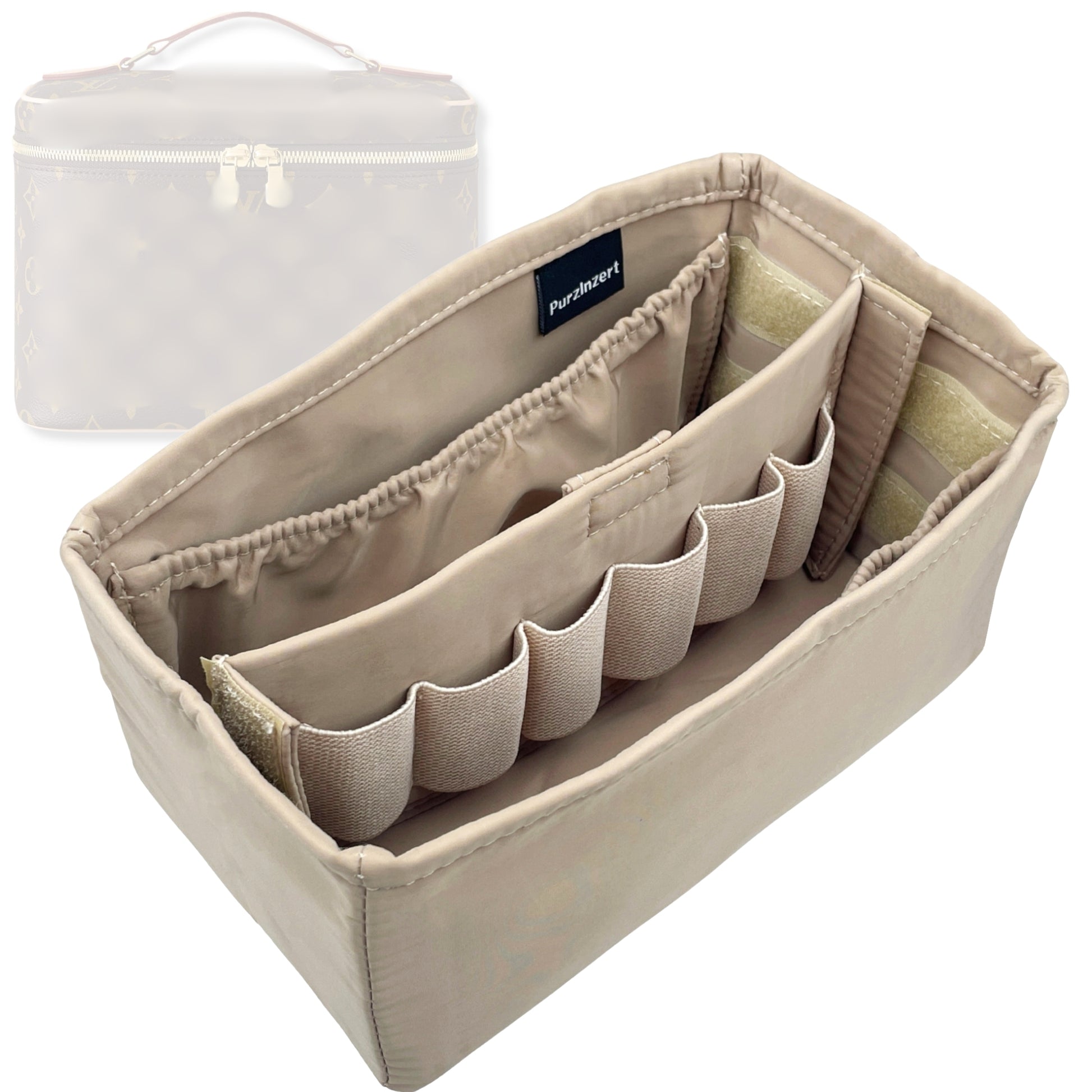 Bag Insert for (LV, Vanity PM) Organizer Tote Purse Organiser Liner Shaper [Premium Nylon Material]