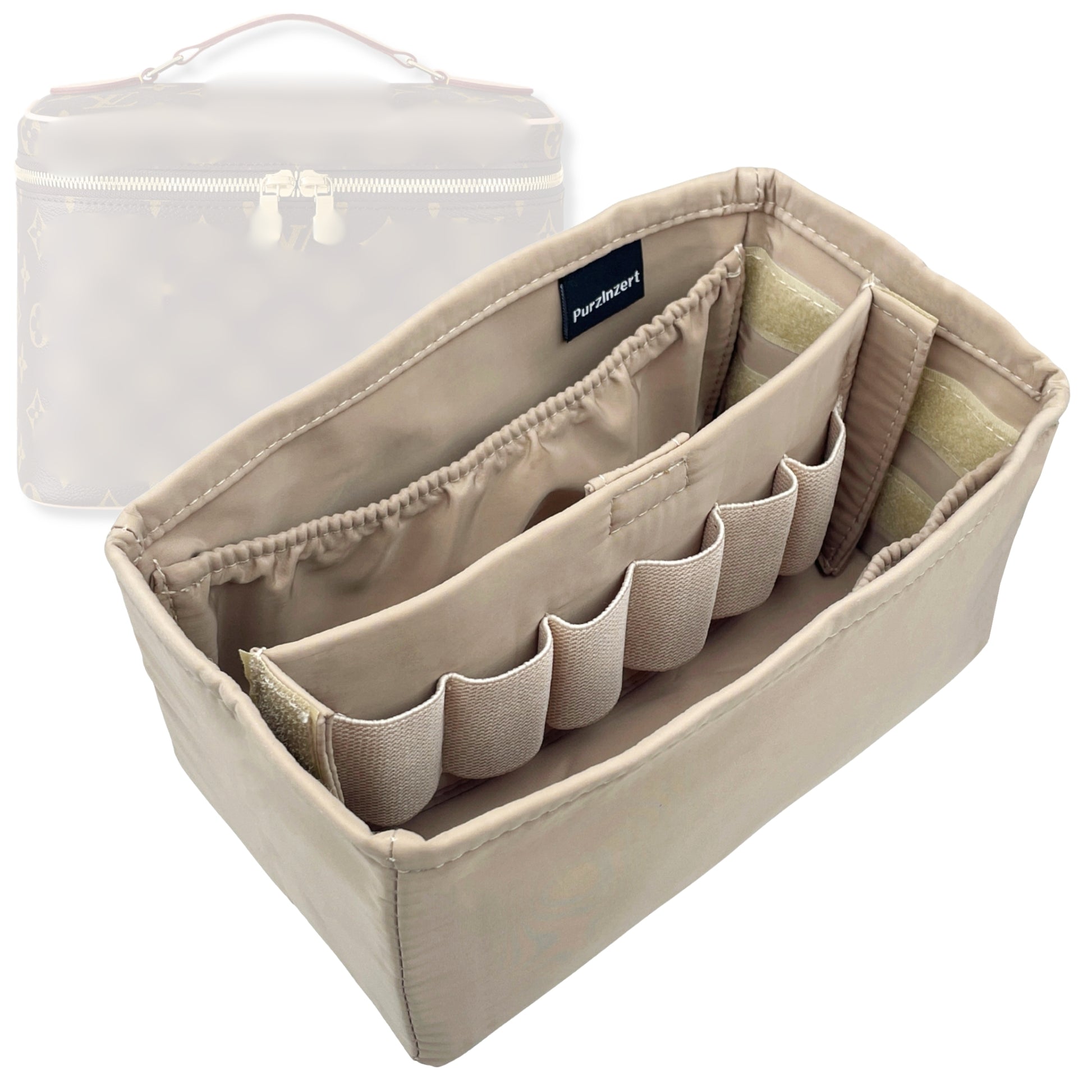 Bag Insert for (LV, Nice Vanity) Organizer Tote Purse Organiser Liner Shaper [Premium Nylon Material]