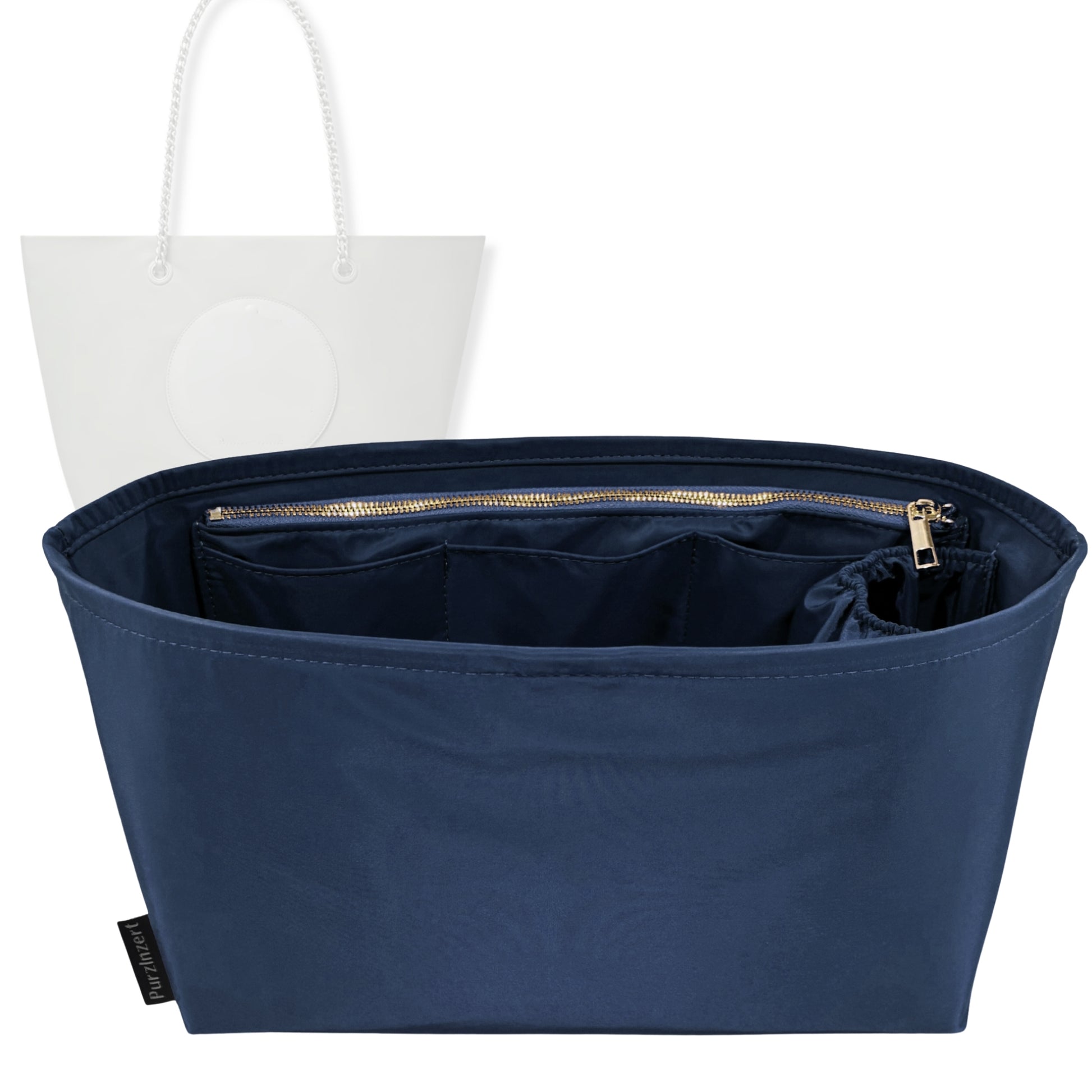 Bag Insert for (Tory Burch, Ella Chain Tote) Organizer Tote Purse Organiser Liner Shaper [Premium Nylon Material]