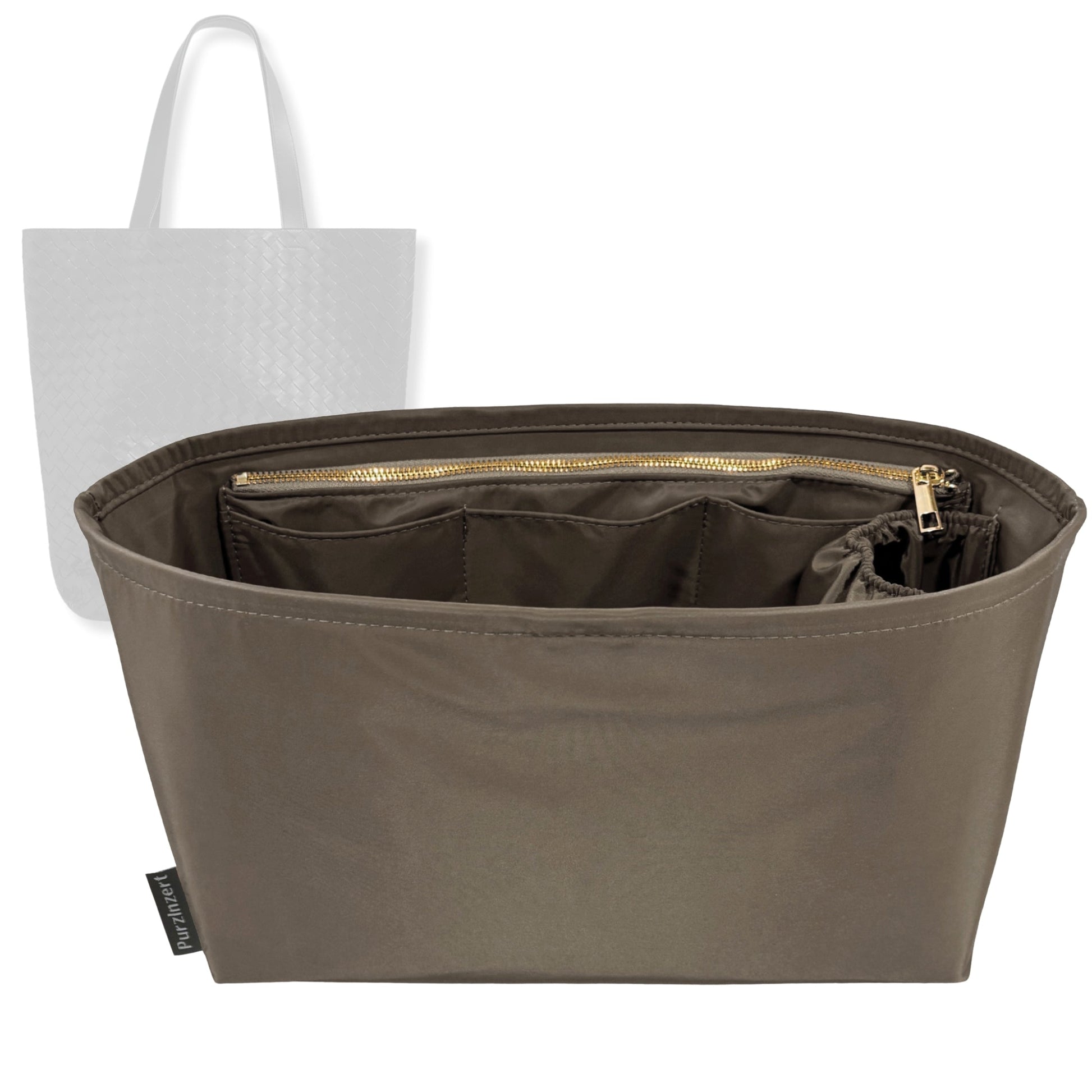 Bag Insert for (Bottega Veneta, Intrecciato North-South Tote Large) Organizer Tote Purse Organiser Liner Shaper [Premium Nylon Material]